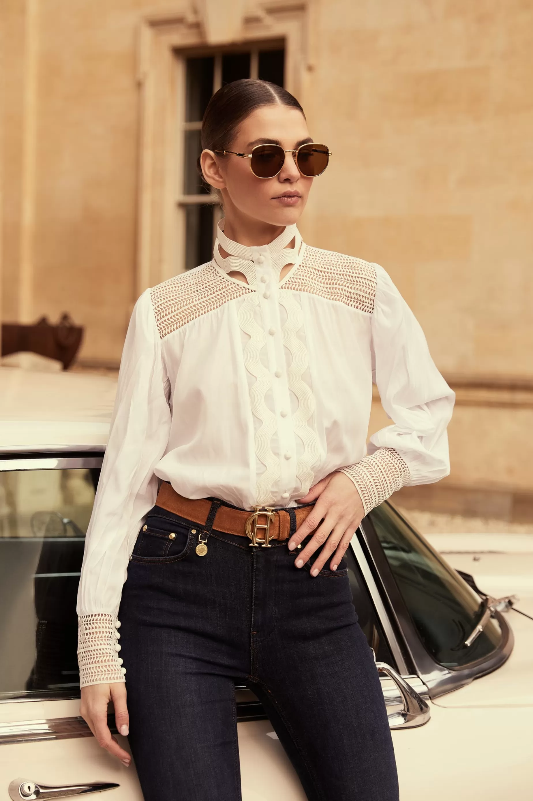 Holland Cooper Shirts & Blouses | Country Collection>Featherton Lace Shirt