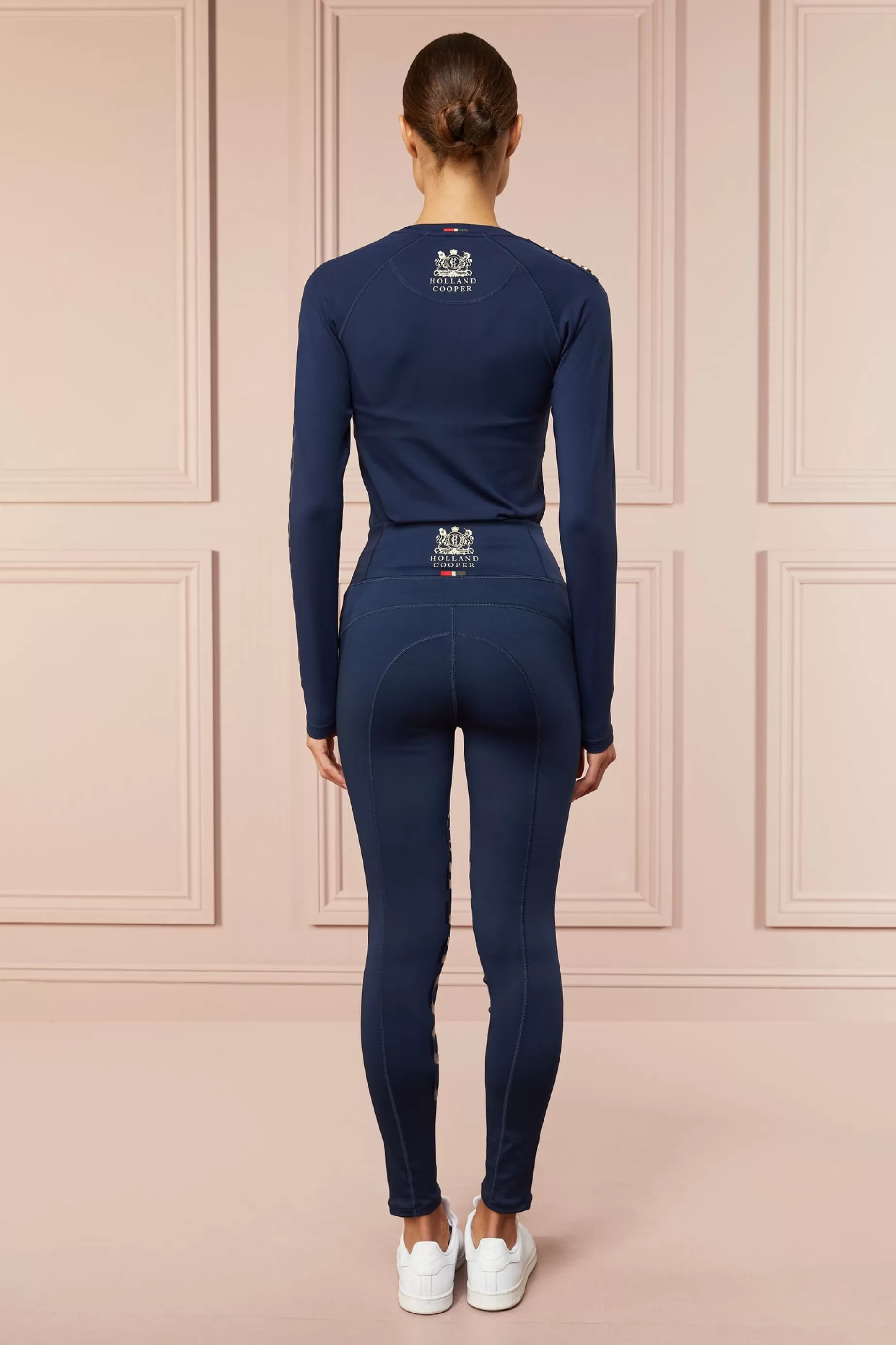 Holland Cooper Training Wear>Findley Crew Base Layer Navy