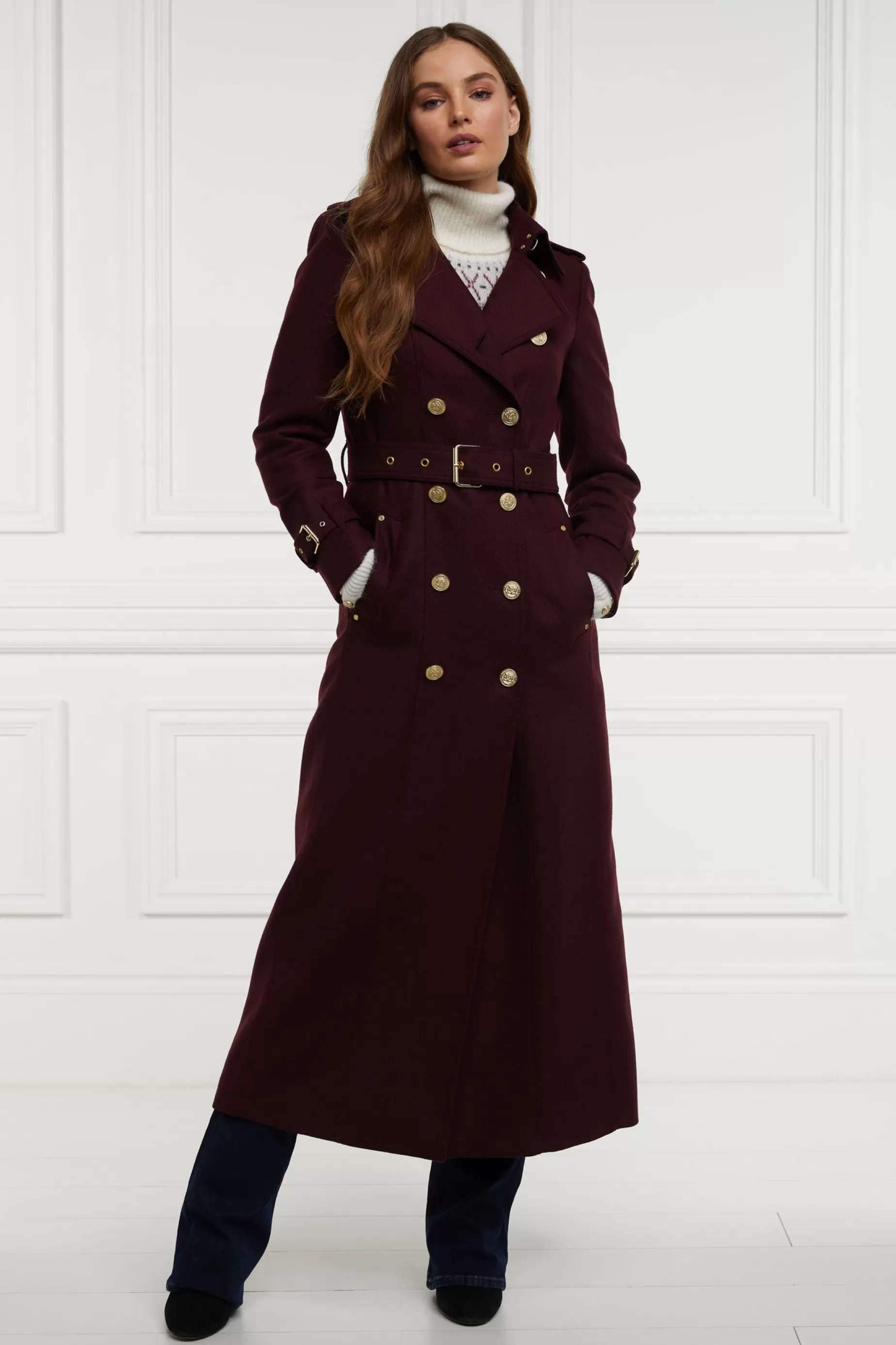 Holland Cooper Trench Coats | Coats>Full Length Marlborough Trench Coat Mulberry