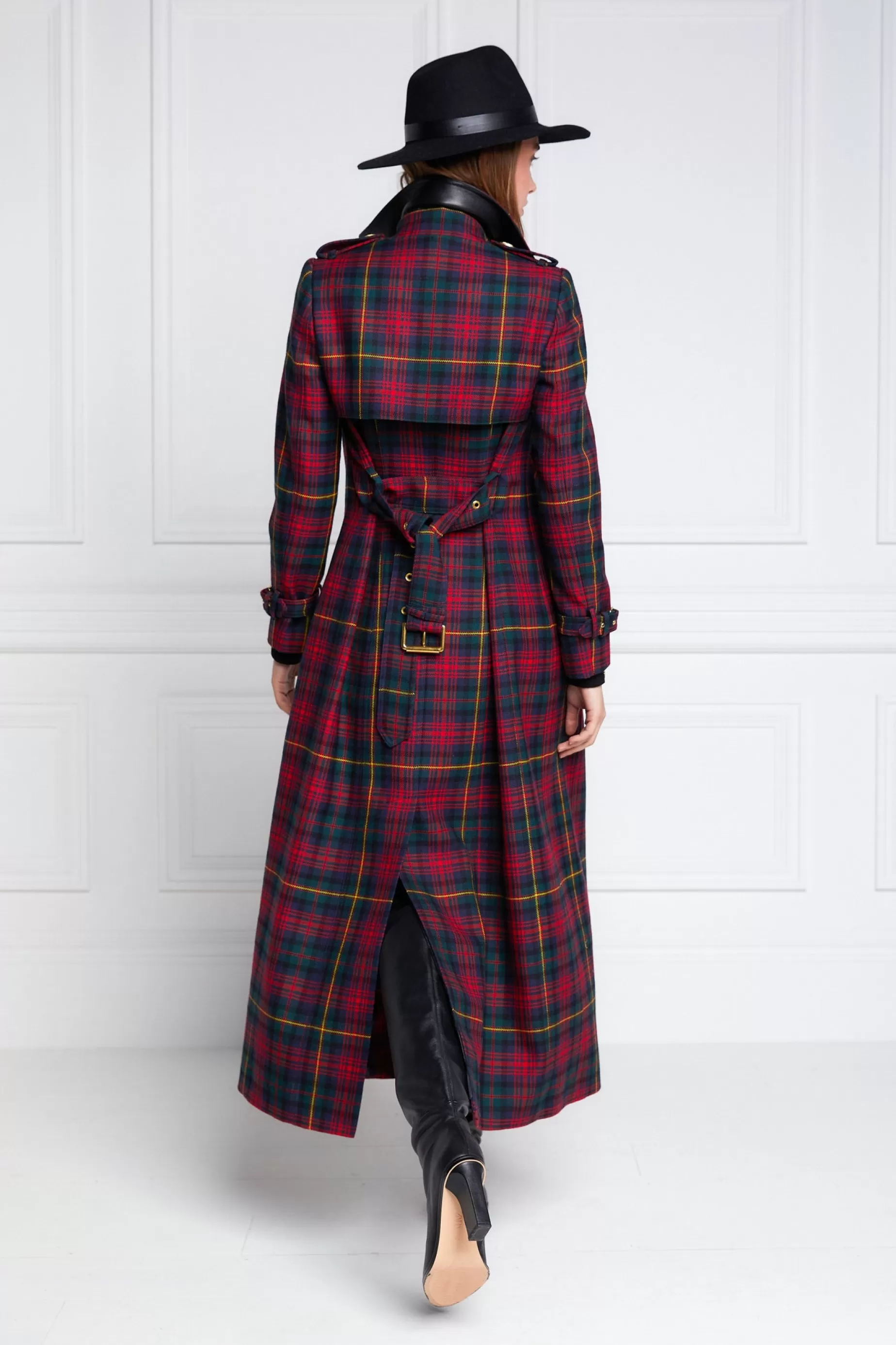 Holland Cooper Trench Coats | Coats>Full Length Marlborough Trench Coat Logan Tartan