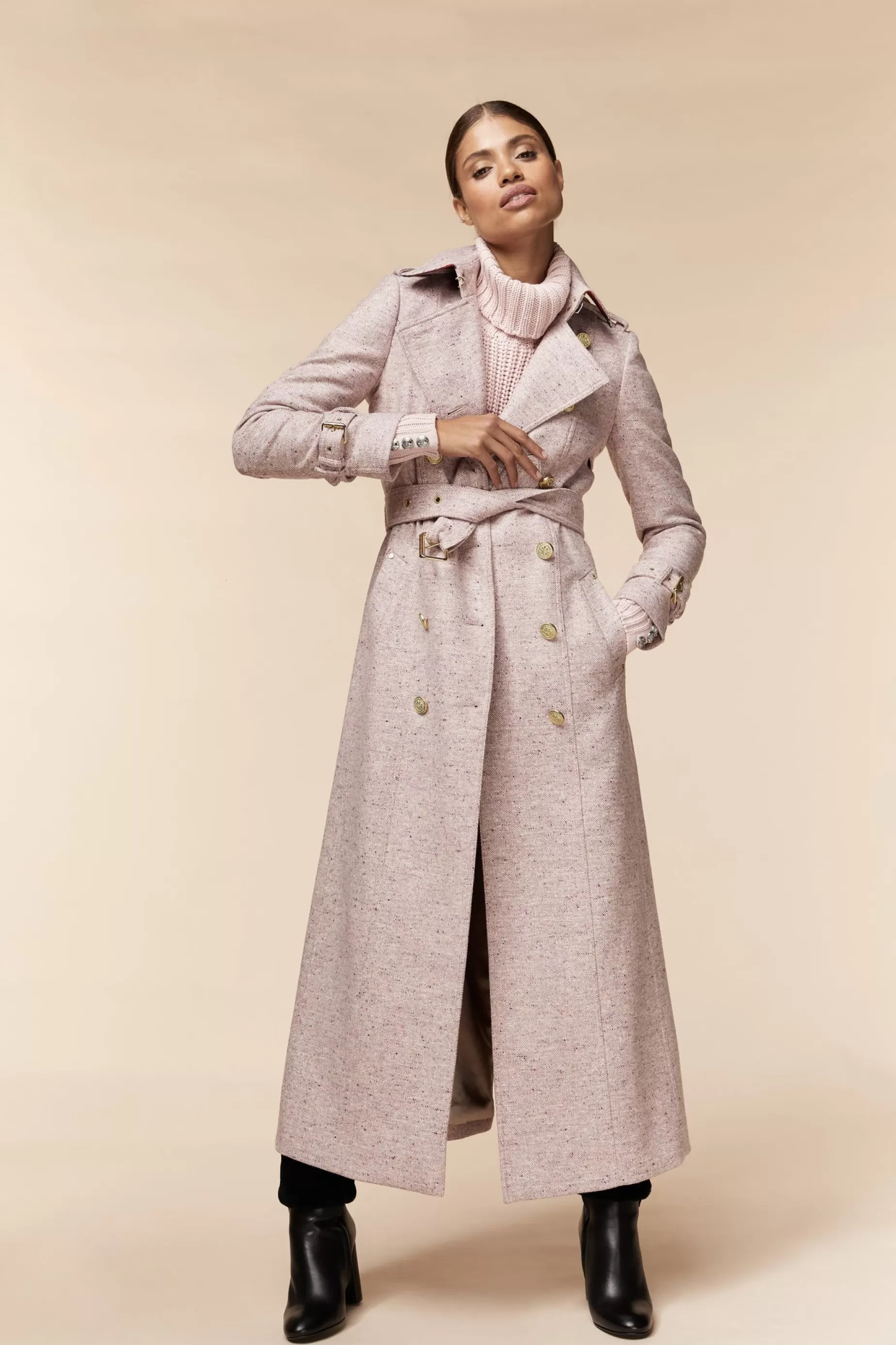 Holland Cooper Trench Coats | Coats>Full Length Marlborough Trench Coat Anniversary Pink