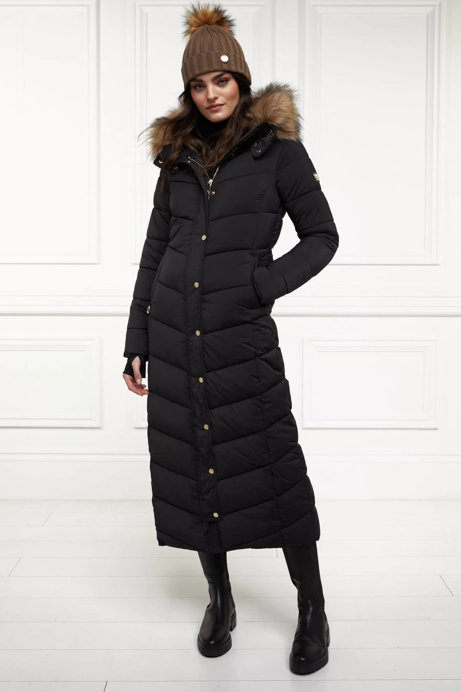 Holland Cooper Coats | The Cosy Collection>Glacier Full Length Puffer Black