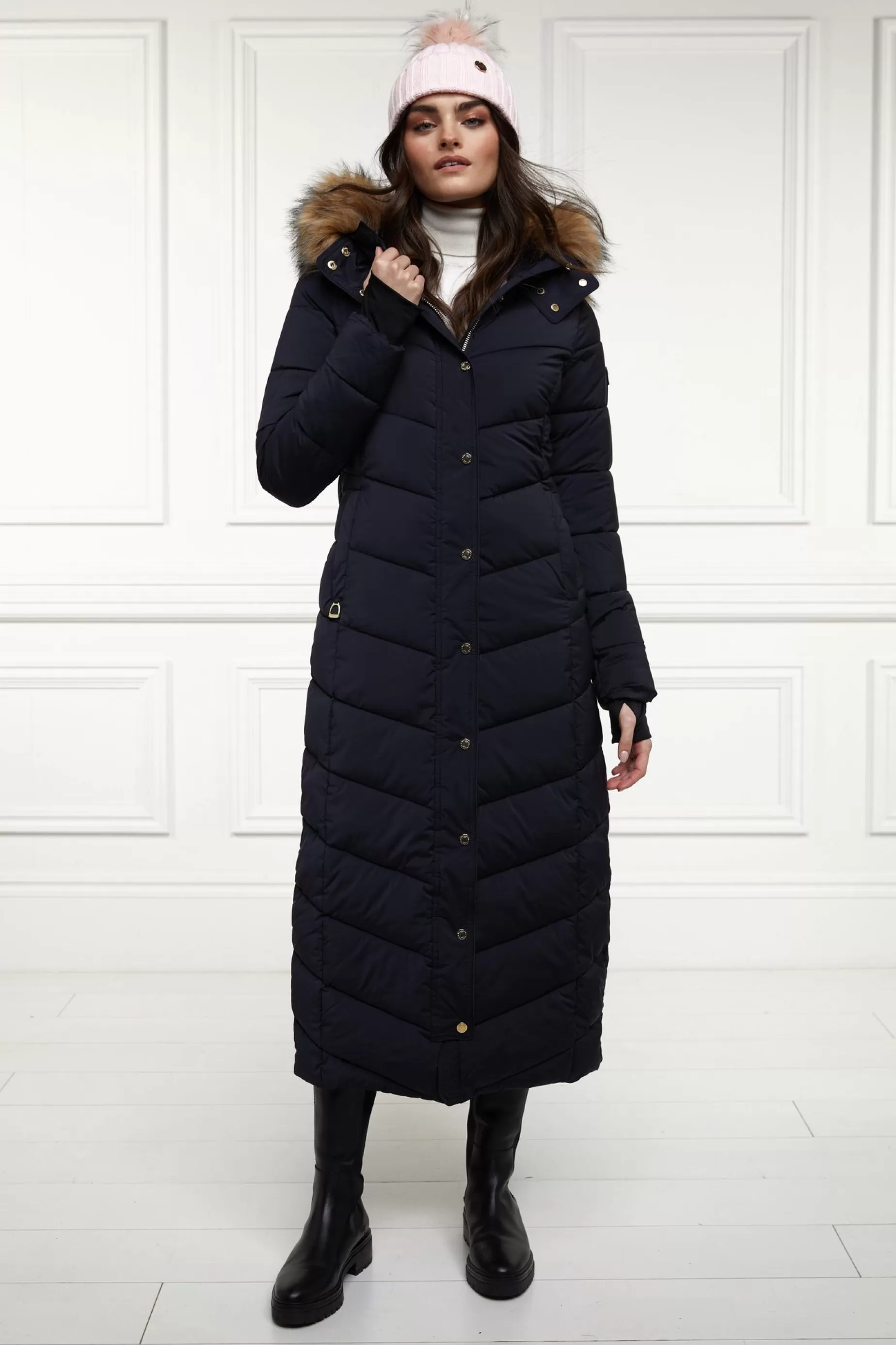 Holland Cooper Coats | The Cosy Collection>Glacier Full Length Puffer Ink Navy