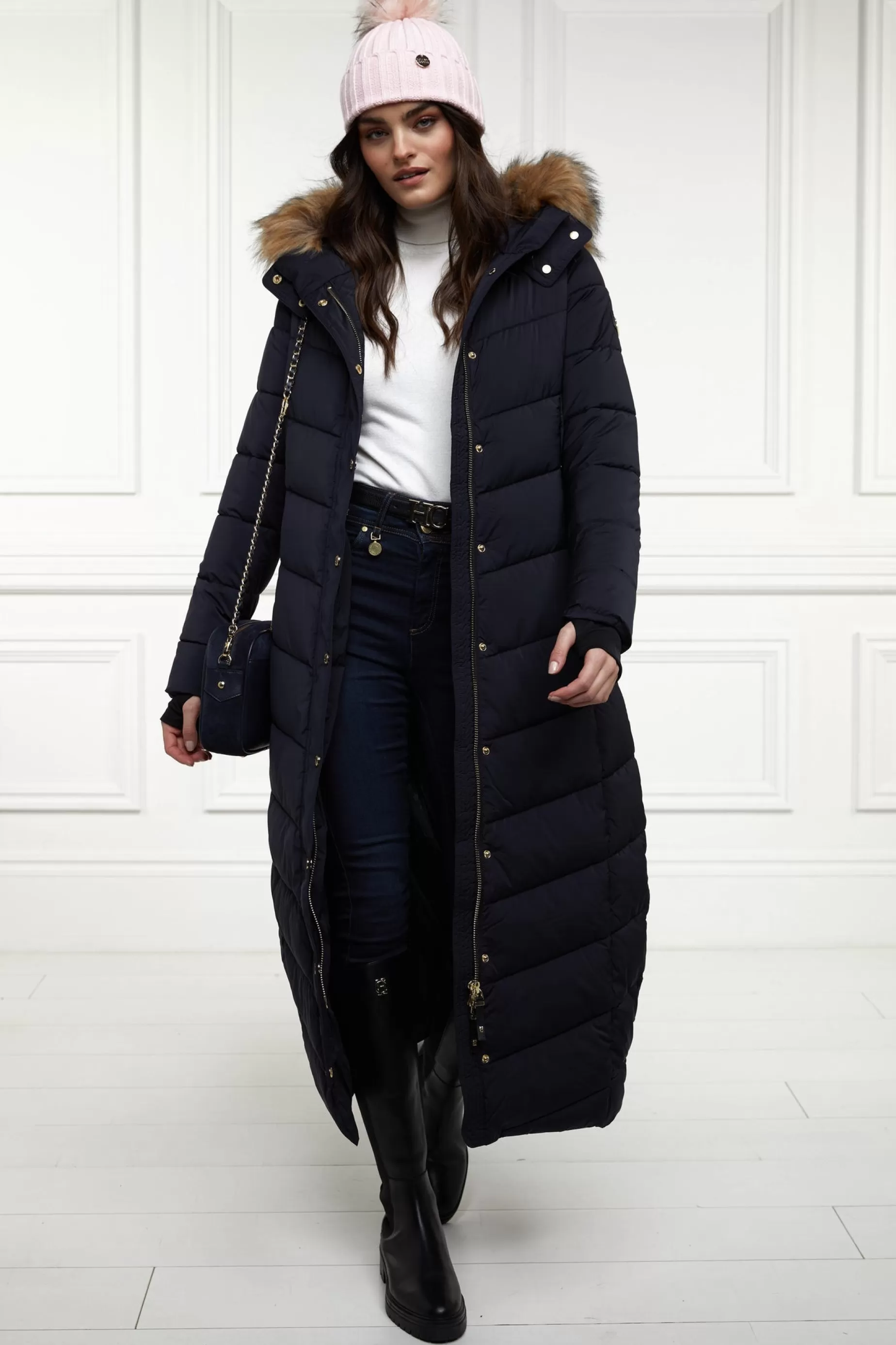 Holland Cooper Coats | The Cosy Collection>Glacier Full Length Puffer Ink Navy