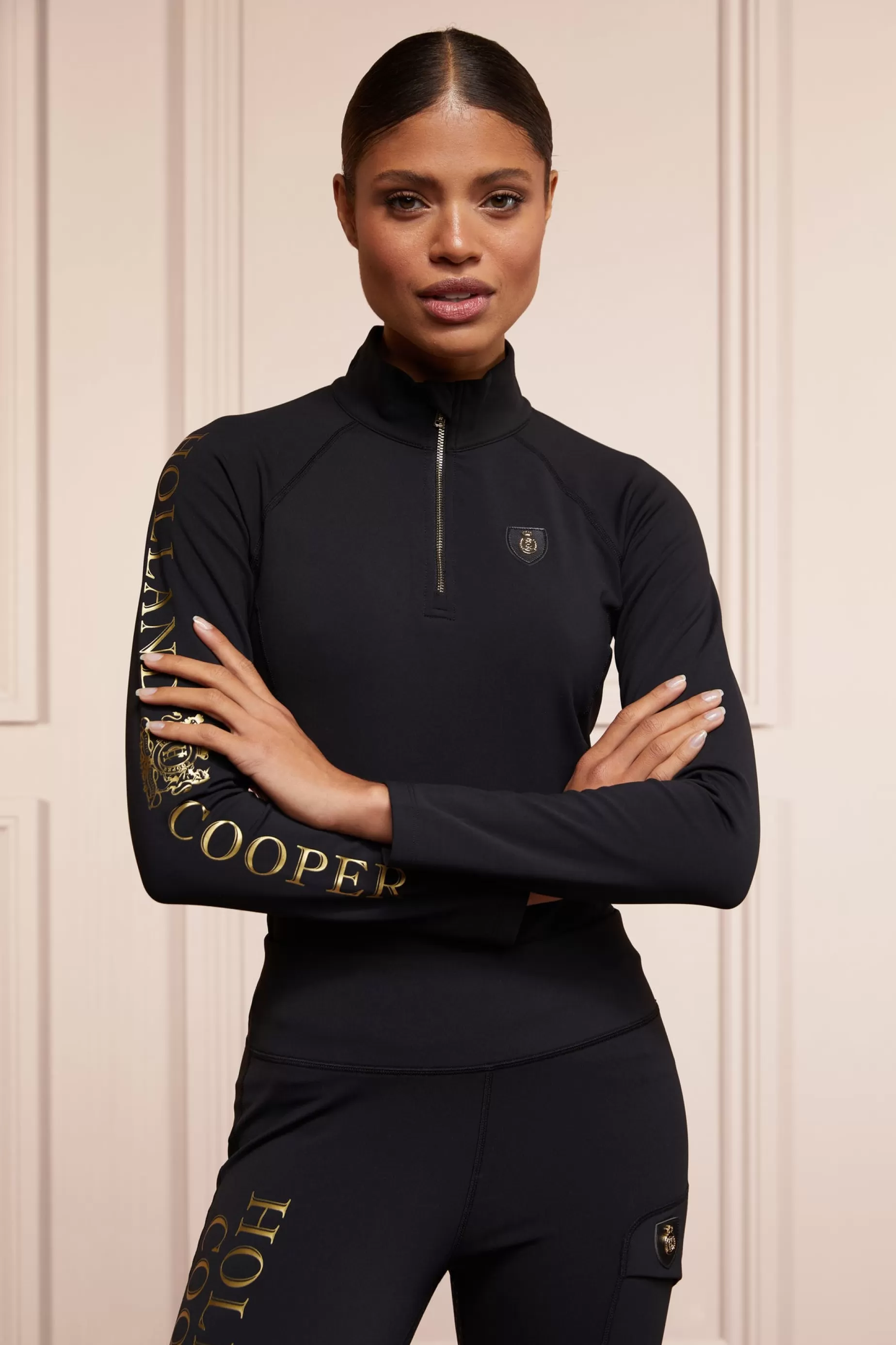 Holland Cooper Base Layers | Training Wear>Halcot Thermal Base Layer Black