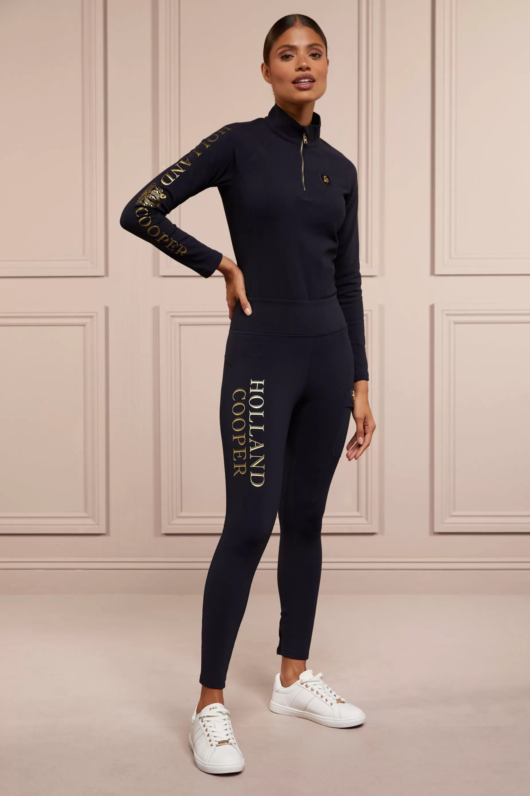 Holland Cooper Leggings | Equestrian Gifting>Halcot Thermal Legging Ink Navy