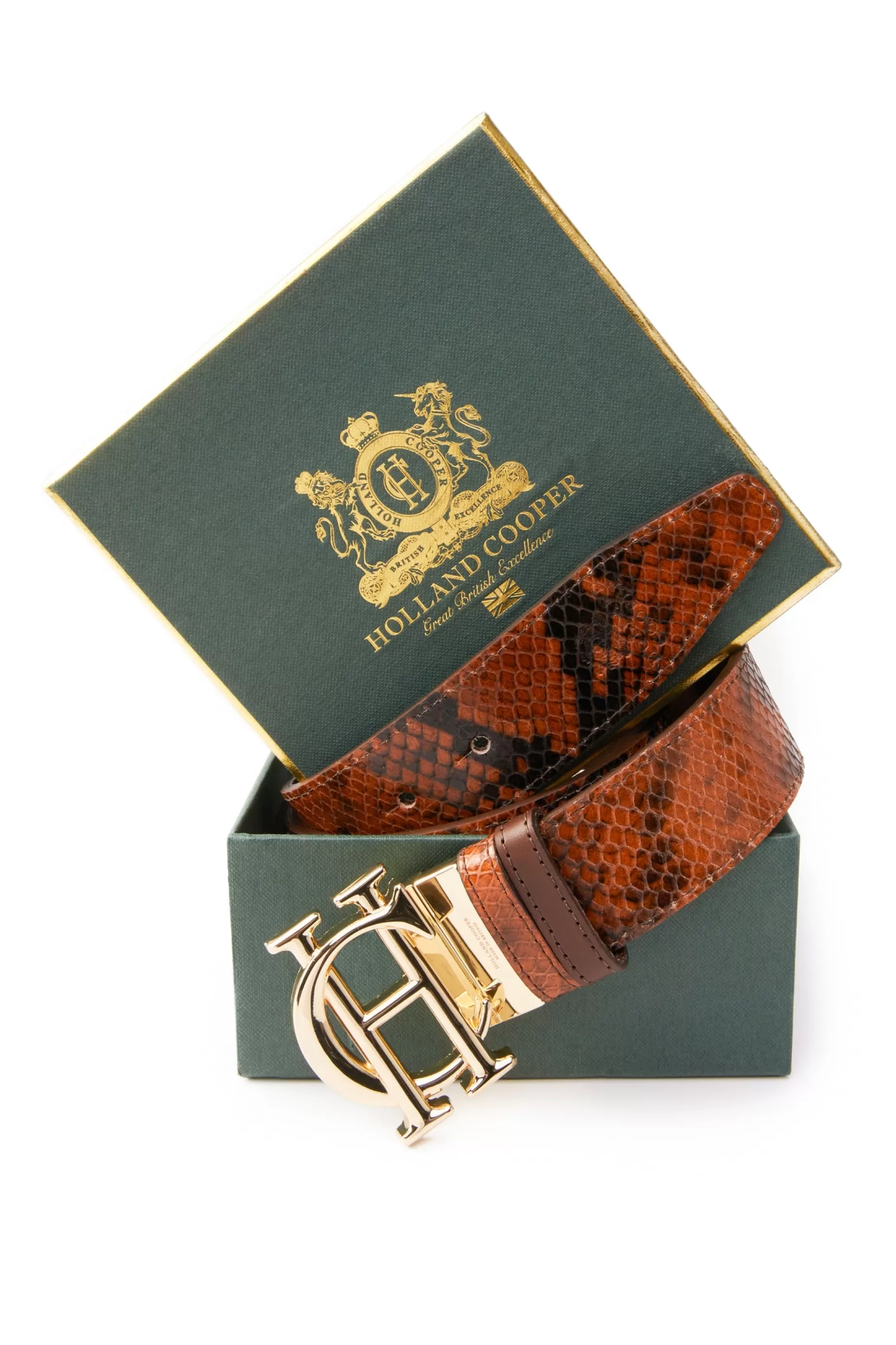 Holland Cooper Belts | Belts>HC Classic Belt Reversible Chestnut Python