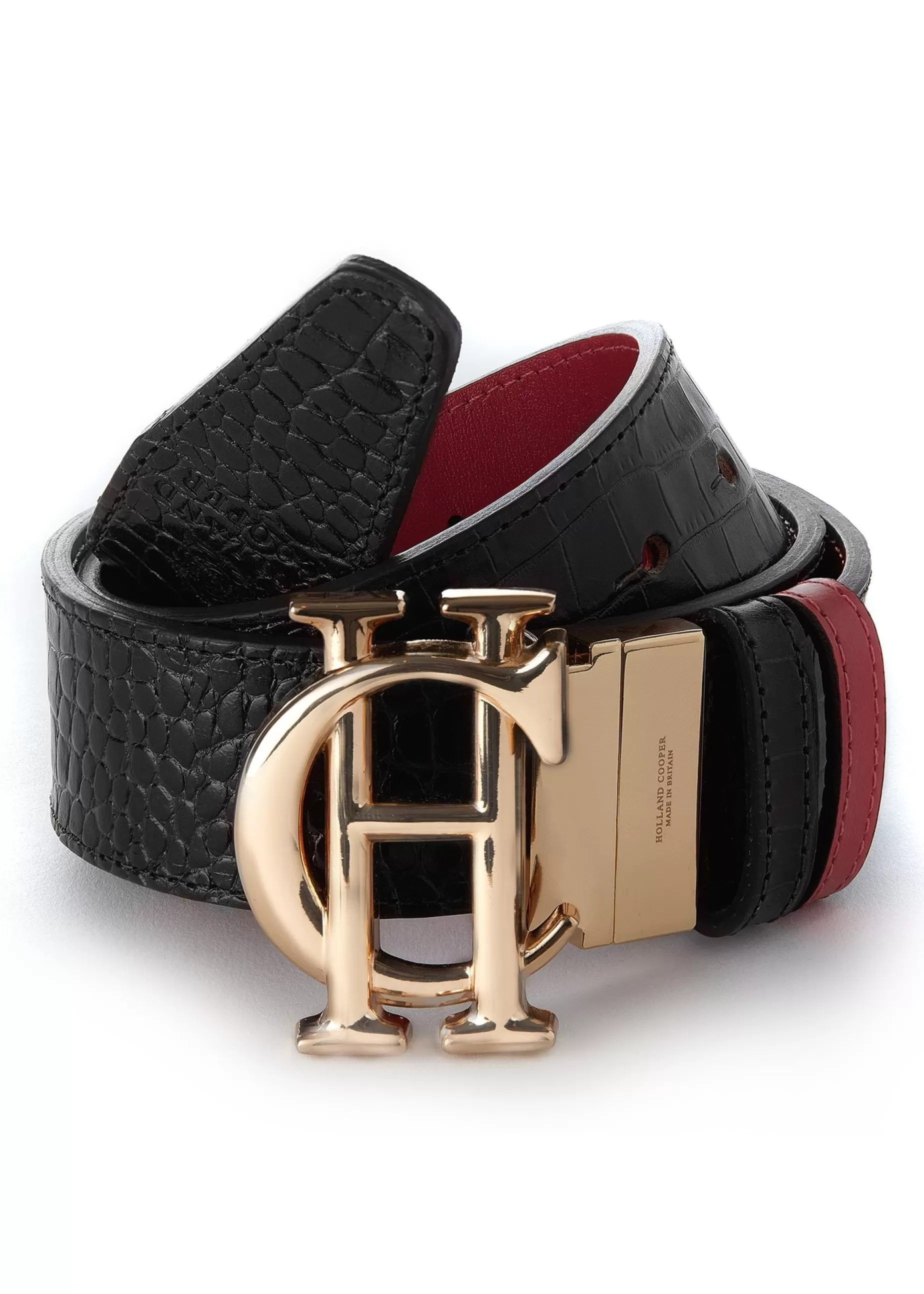 Holland Cooper Belts | Belts>HC Classic Belt Reversible Heritage Red Black Croc