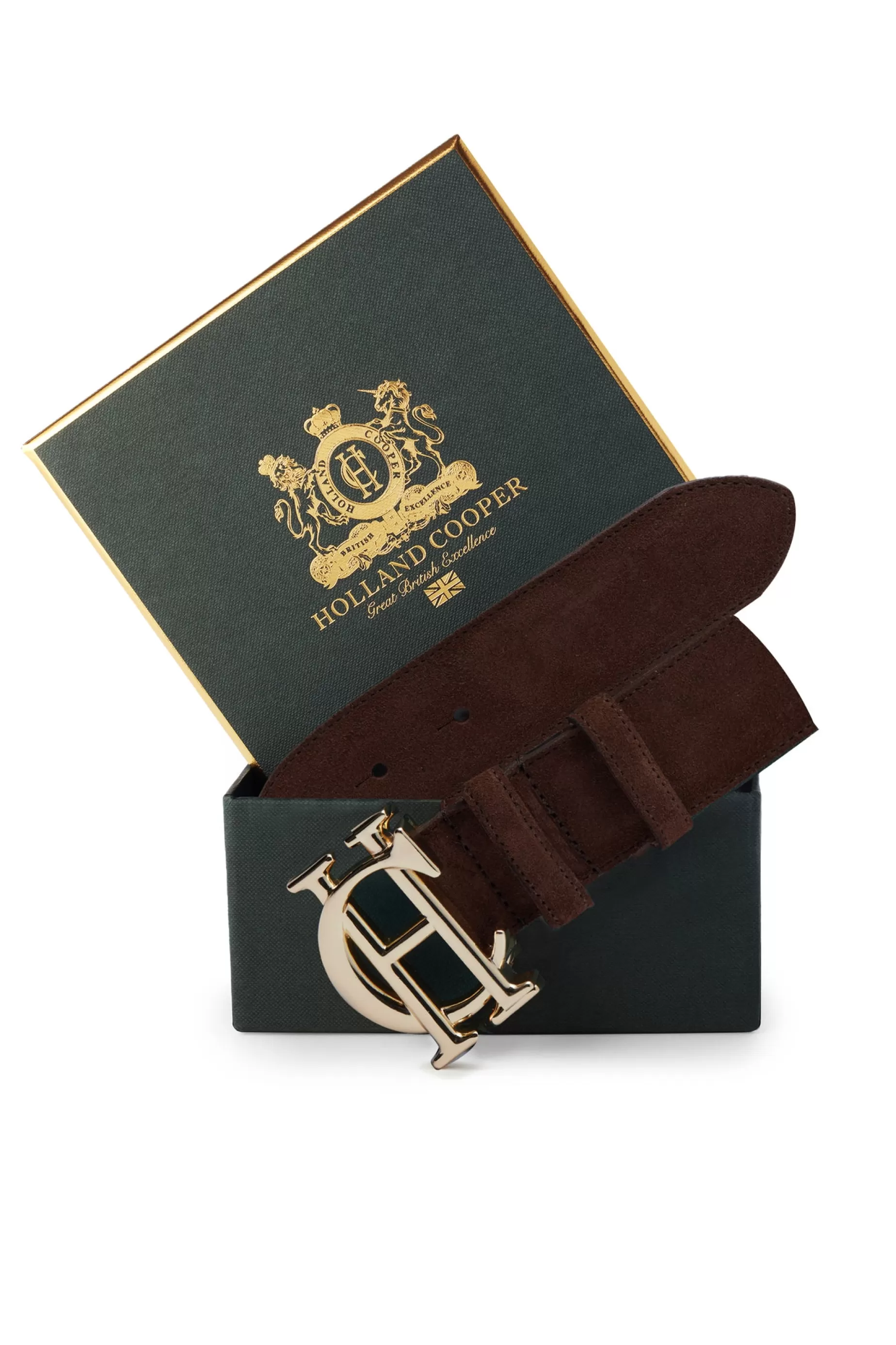 Holland Cooper Country Collection>HC Classic Belt Suede Chocolate