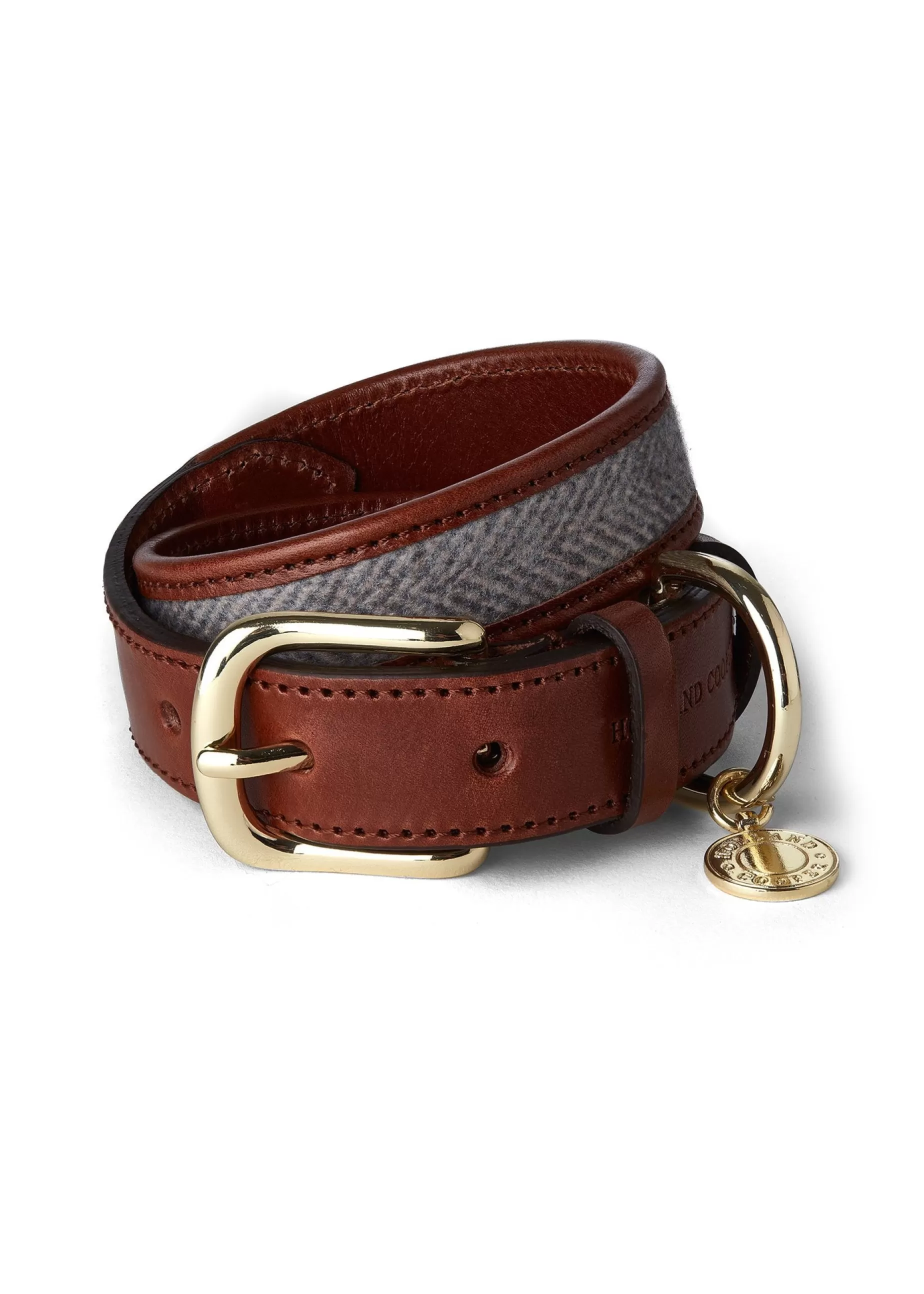 Holland Cooper Dog Collars | Dog Accessories>HC Classic Dog Collar Chestnut & Tweed