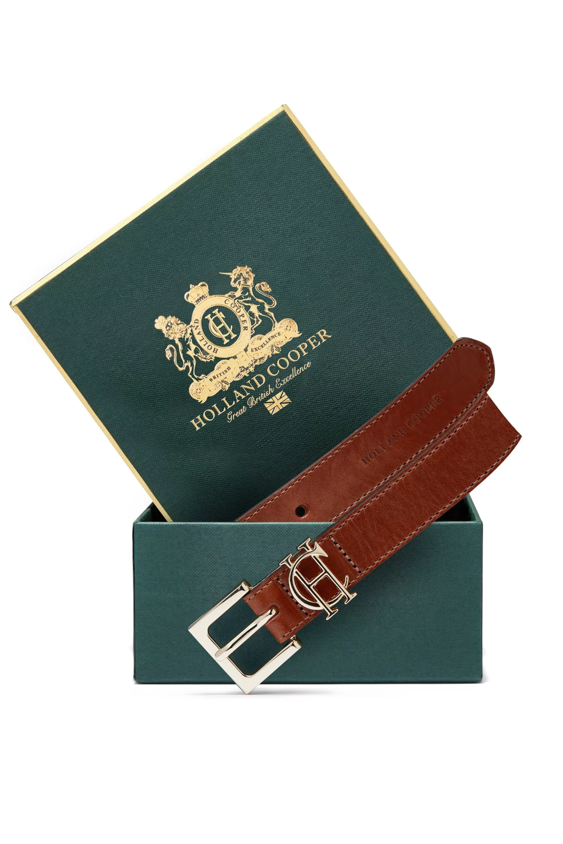 Holland Cooper Gifts For Her | Belts>HC Slim Logo Belt Tan