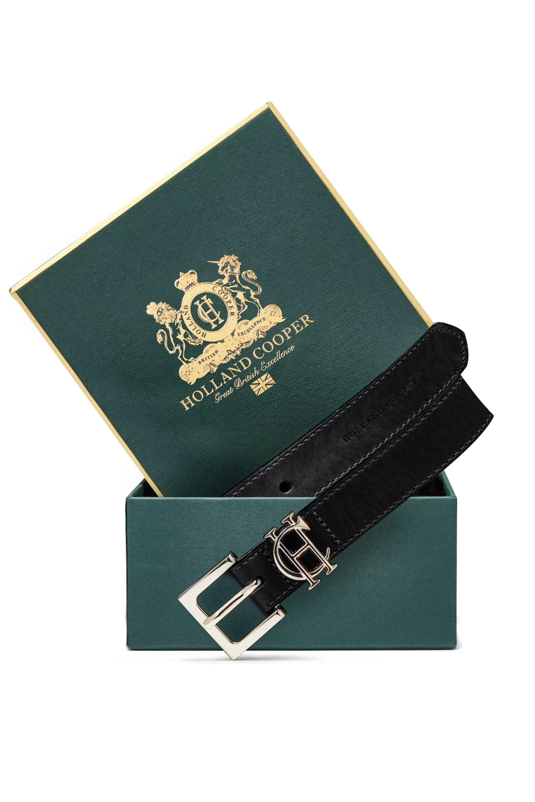 Holland Cooper Belts | Belts>HC Slim Logo Belt Black