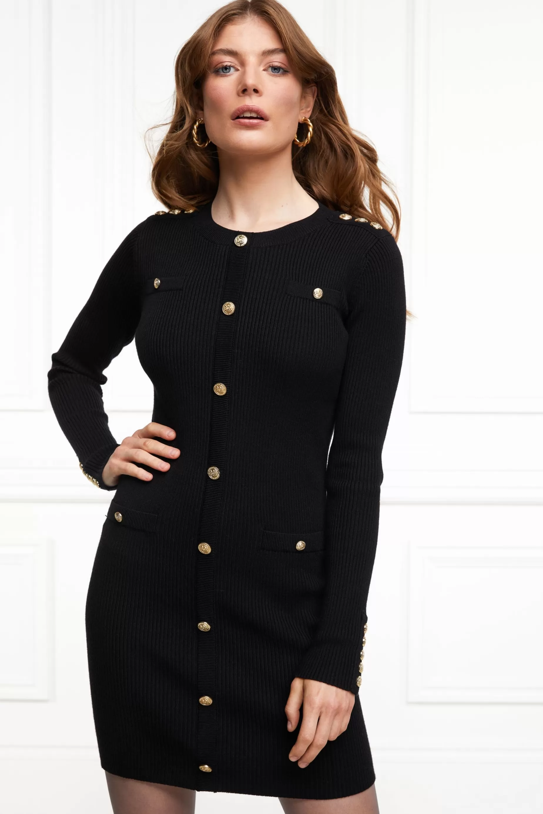 Holland Cooper Dresses>Hepburn Mini Dress Black