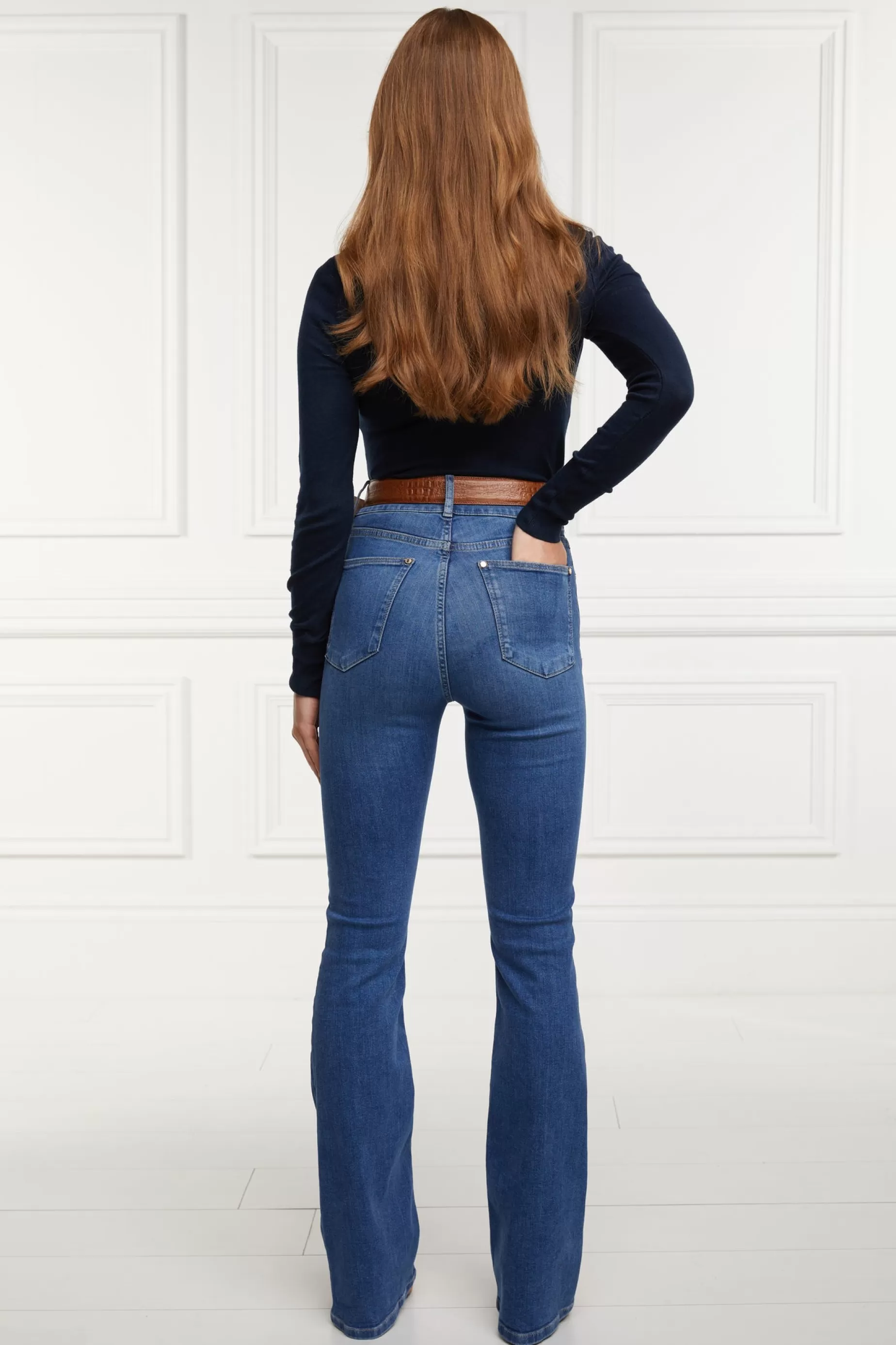 Holland Cooper Jeans | Wardrobe Staples>High Rise Flared Jean Denim