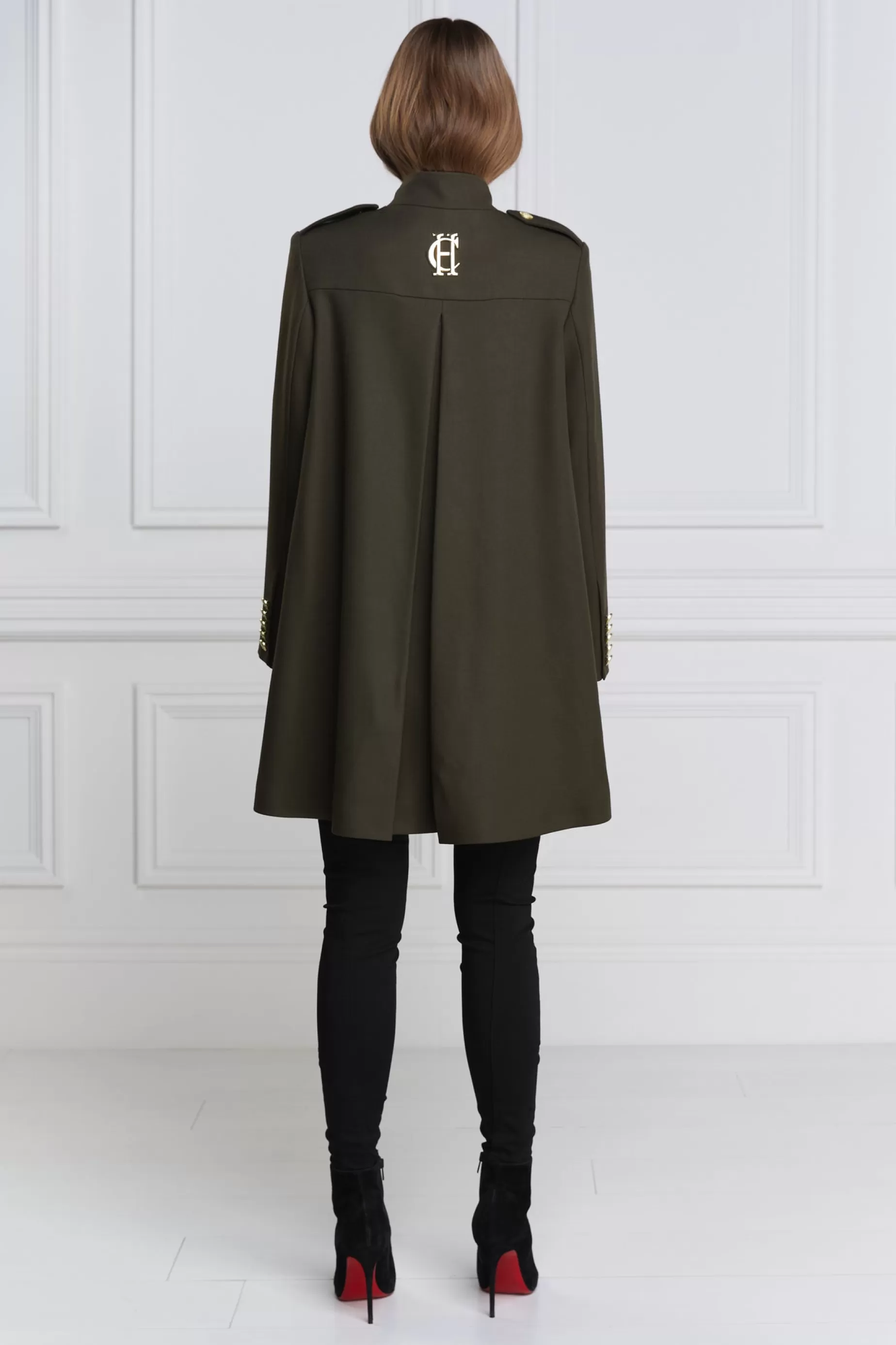 Holland Cooper Capes | Coats>Highbury Cape Coat Khaki Barathea