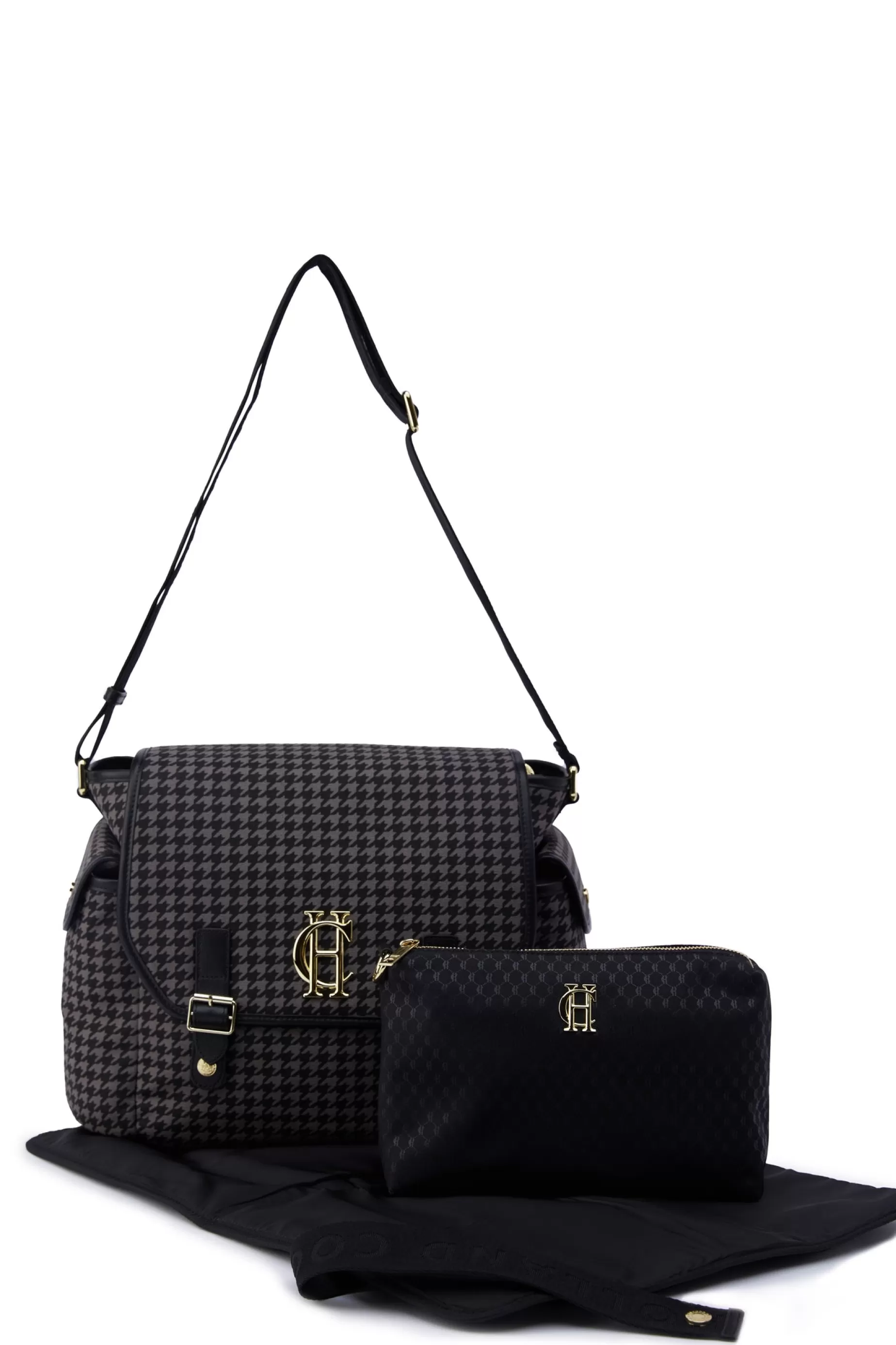 Holland Cooper Little Gifting | Shop By Collection>Hudson Changing Bag Grey Houndstooth