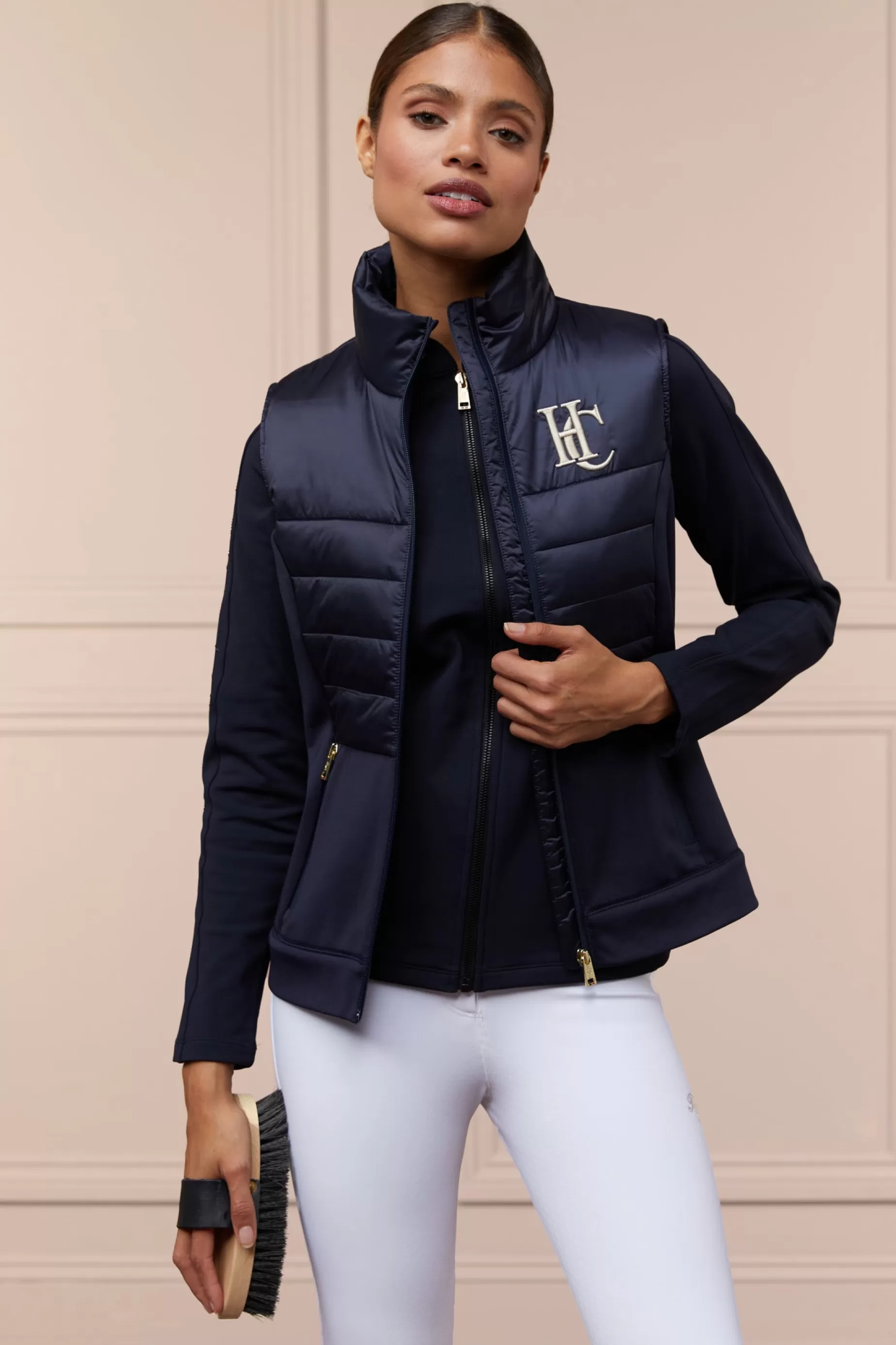 Holland Cooper Shop By Product | At The Stables>Hybrid Gilet Ink Navy