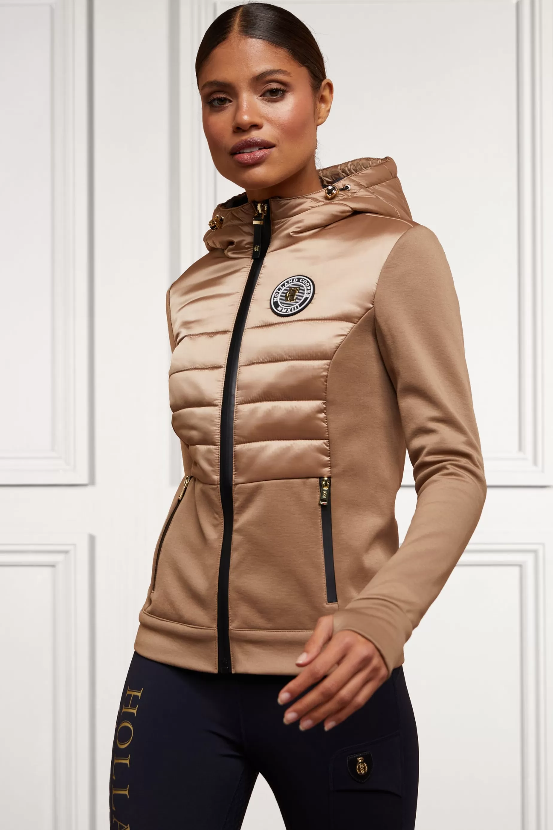 Holland Cooper Jackets | Shop By Product>Hybrid Shell Jacket Cappuccino