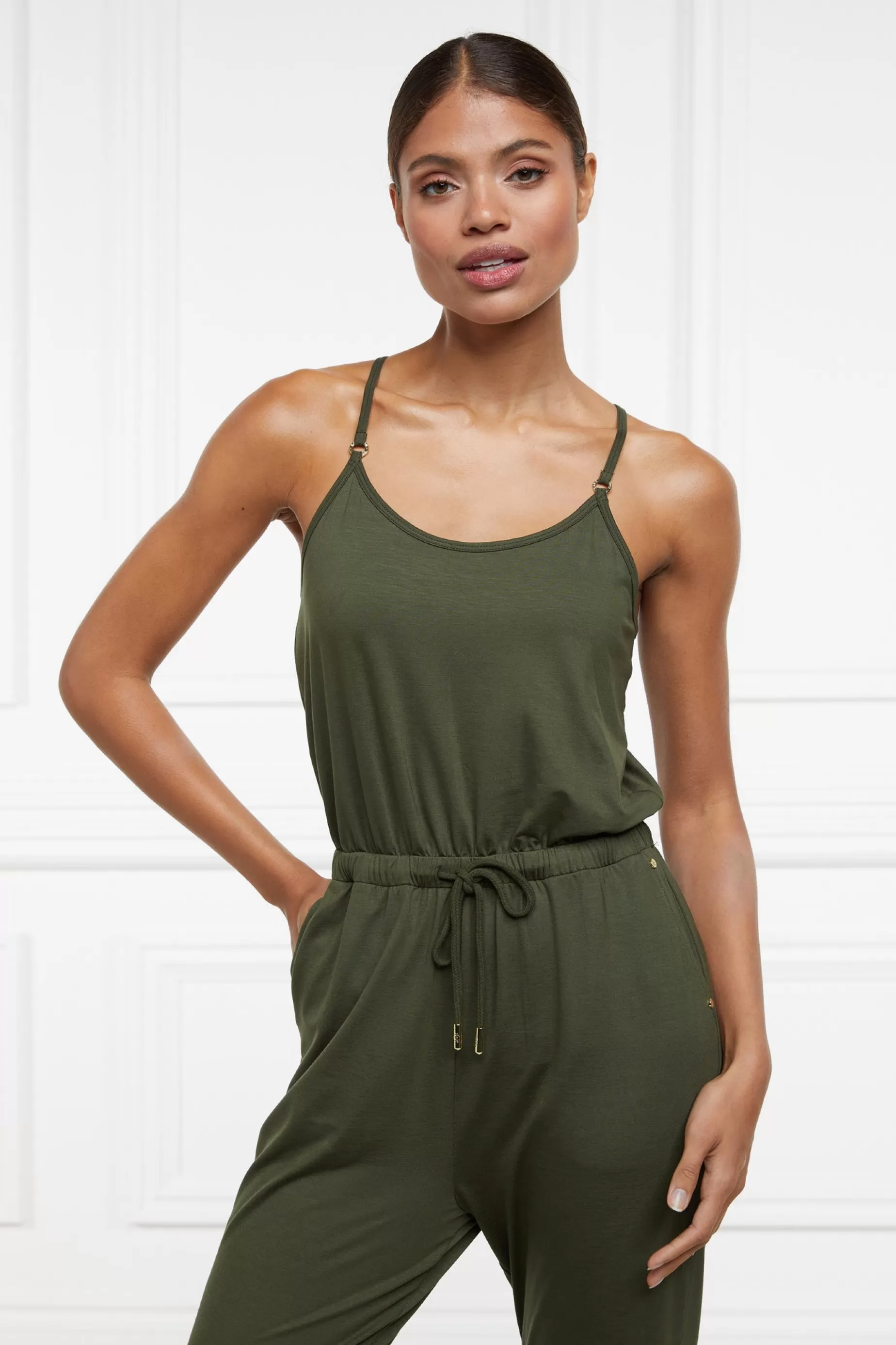 Holland Cooper Shop By Product | Jumpsuits>Iconic Jersey Jumpsuit Khaki