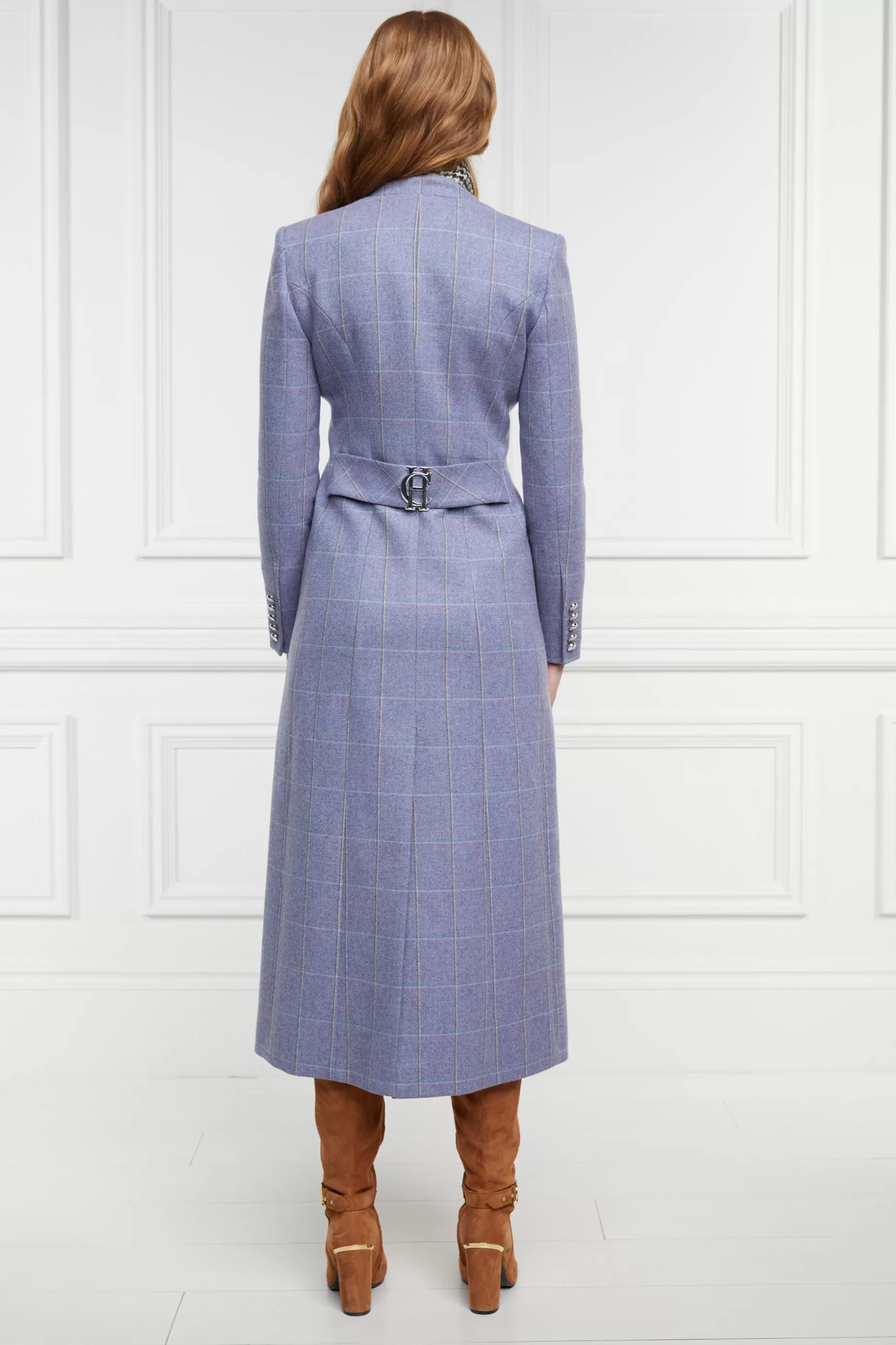 Holland Cooper Coats>Jubilee Longline Regency Coat Lavender