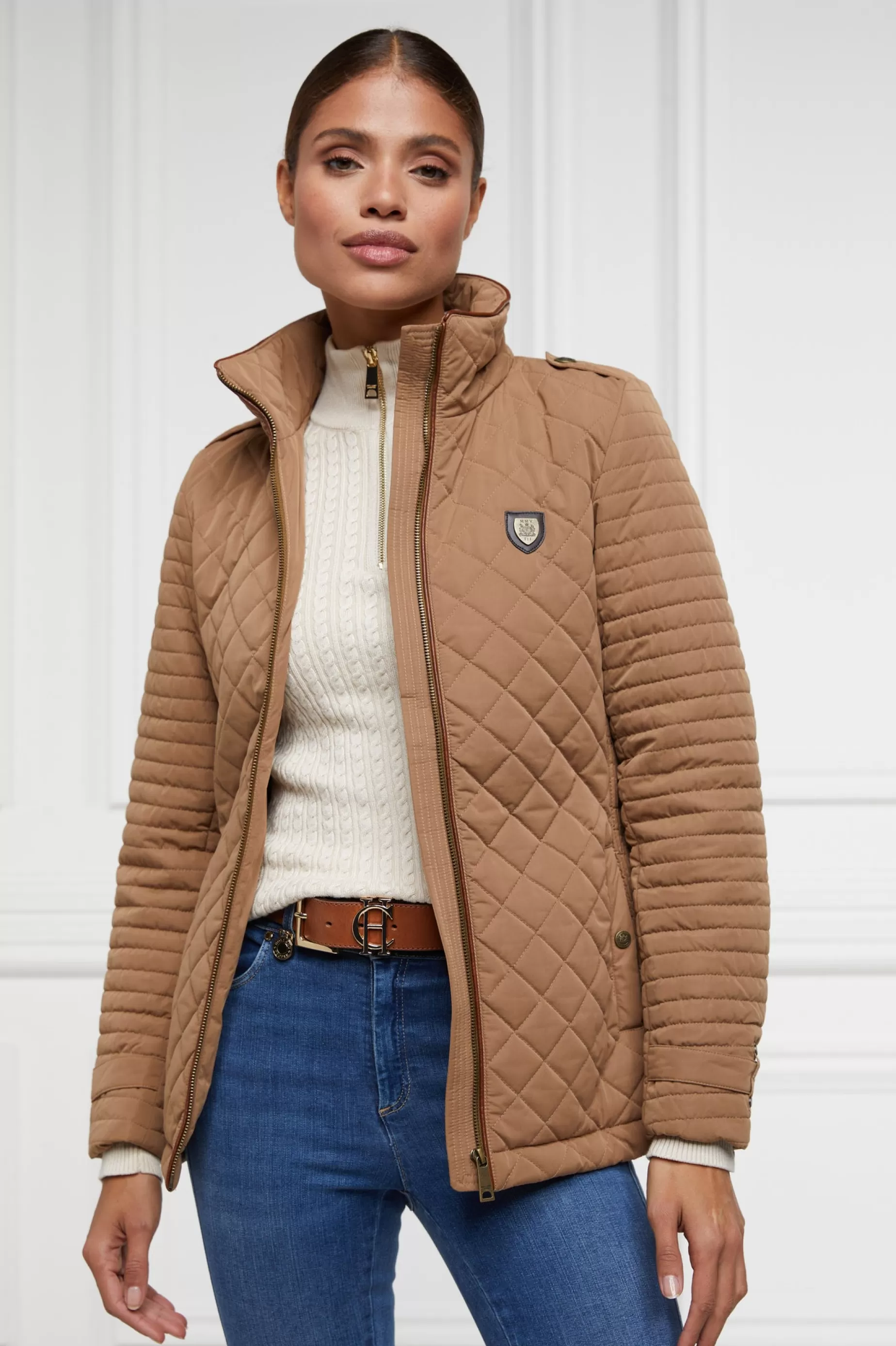 Holland Cooper Jackets | Shop By Product>Juliana Quilted Jacket Coffee