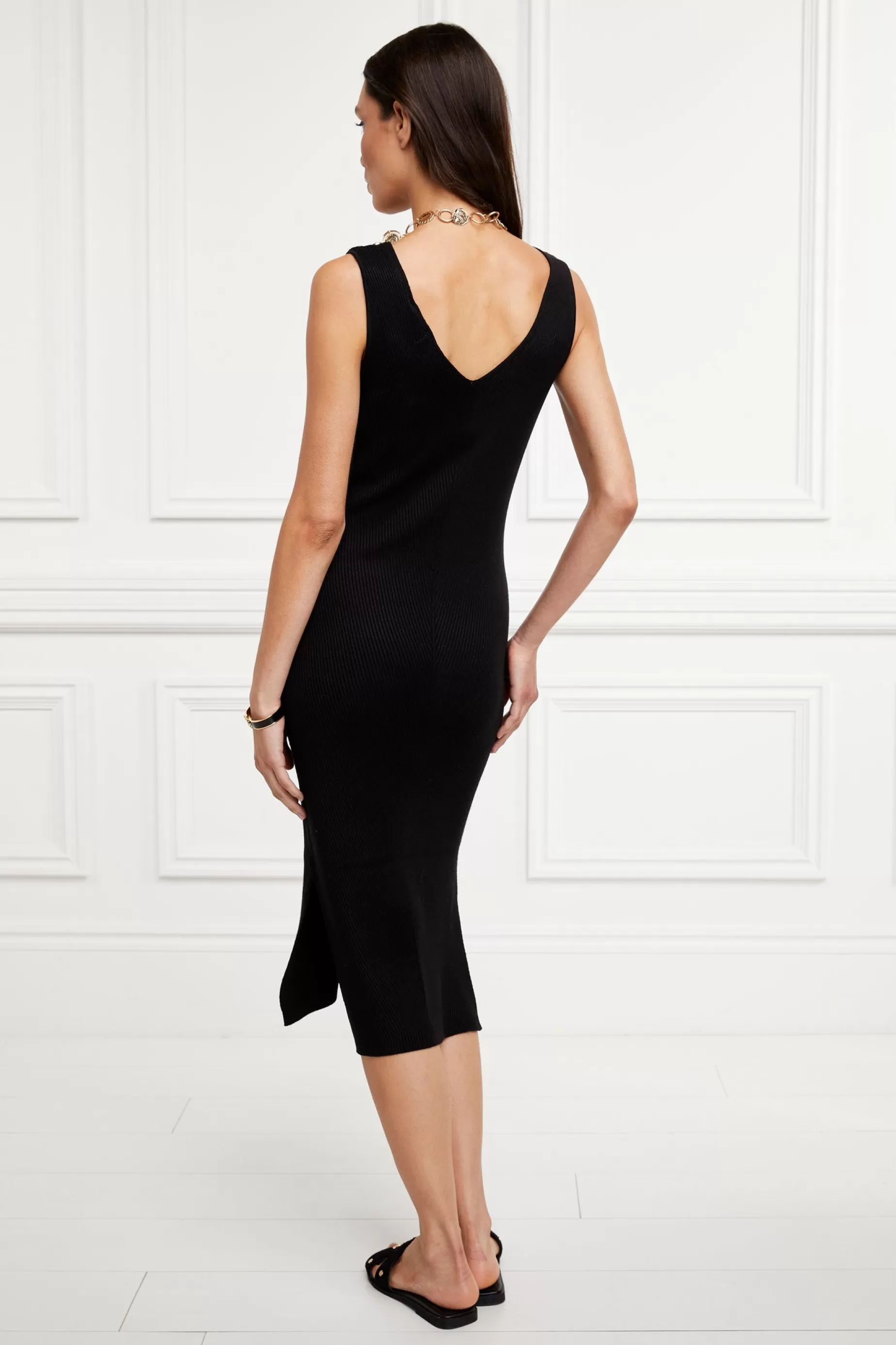 Holland Cooper Dresses | Knitwear>Kensington Sleeveless Dress Black