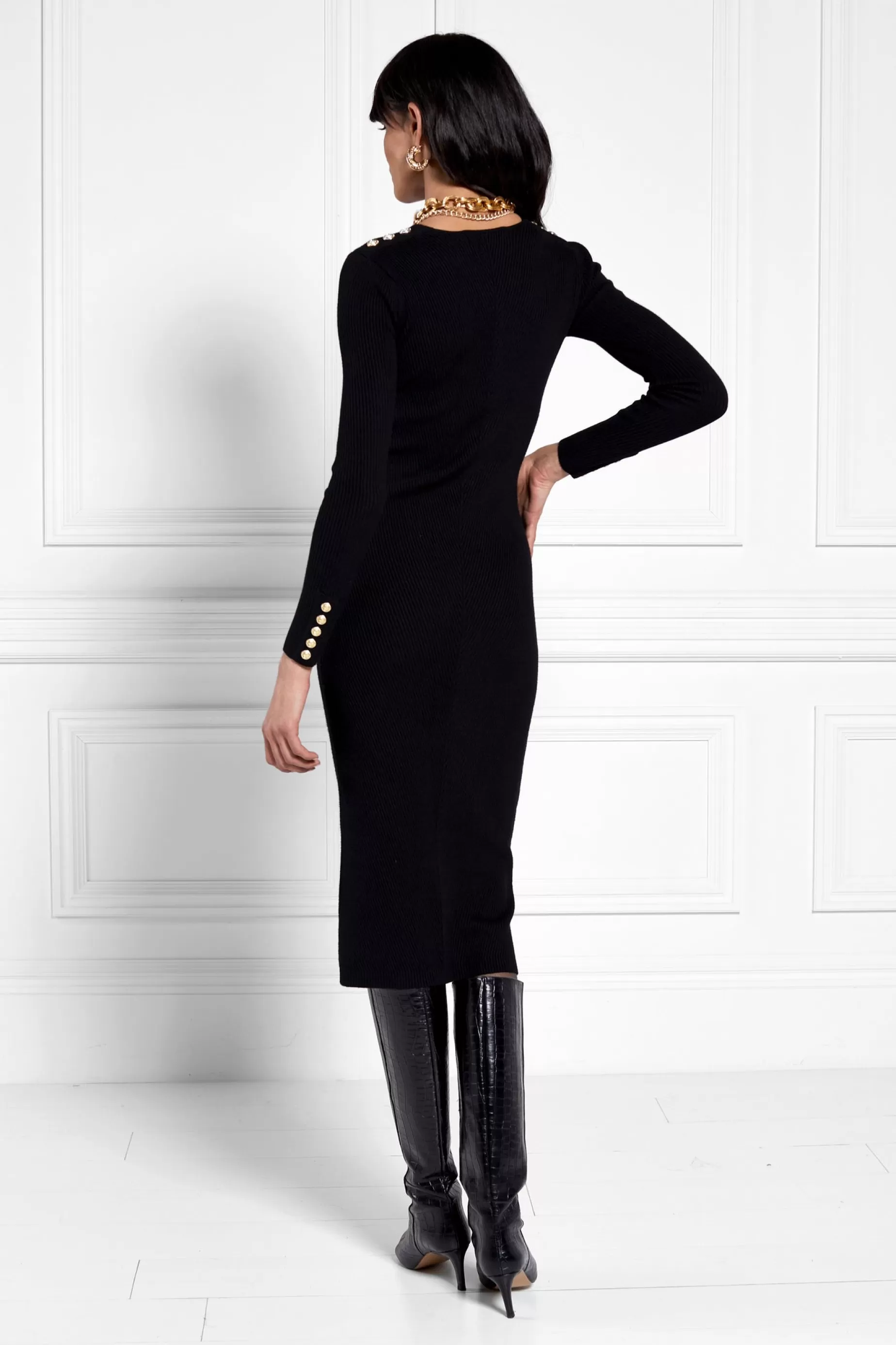 Holland Cooper Dresses | Knitwear>Kensington V-Neck Midi Dress