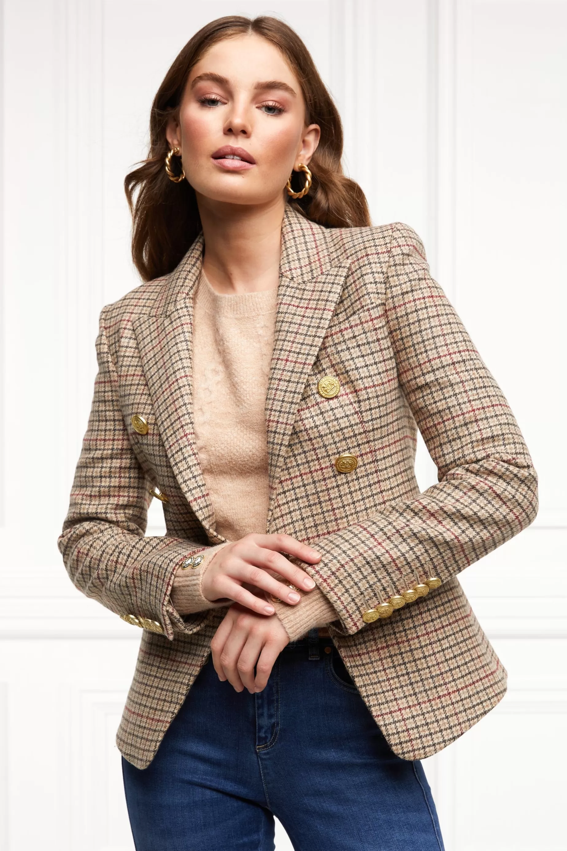 Holland Cooper Blazers | Jackets>Knightsbridge Blazer Charlton Tweed