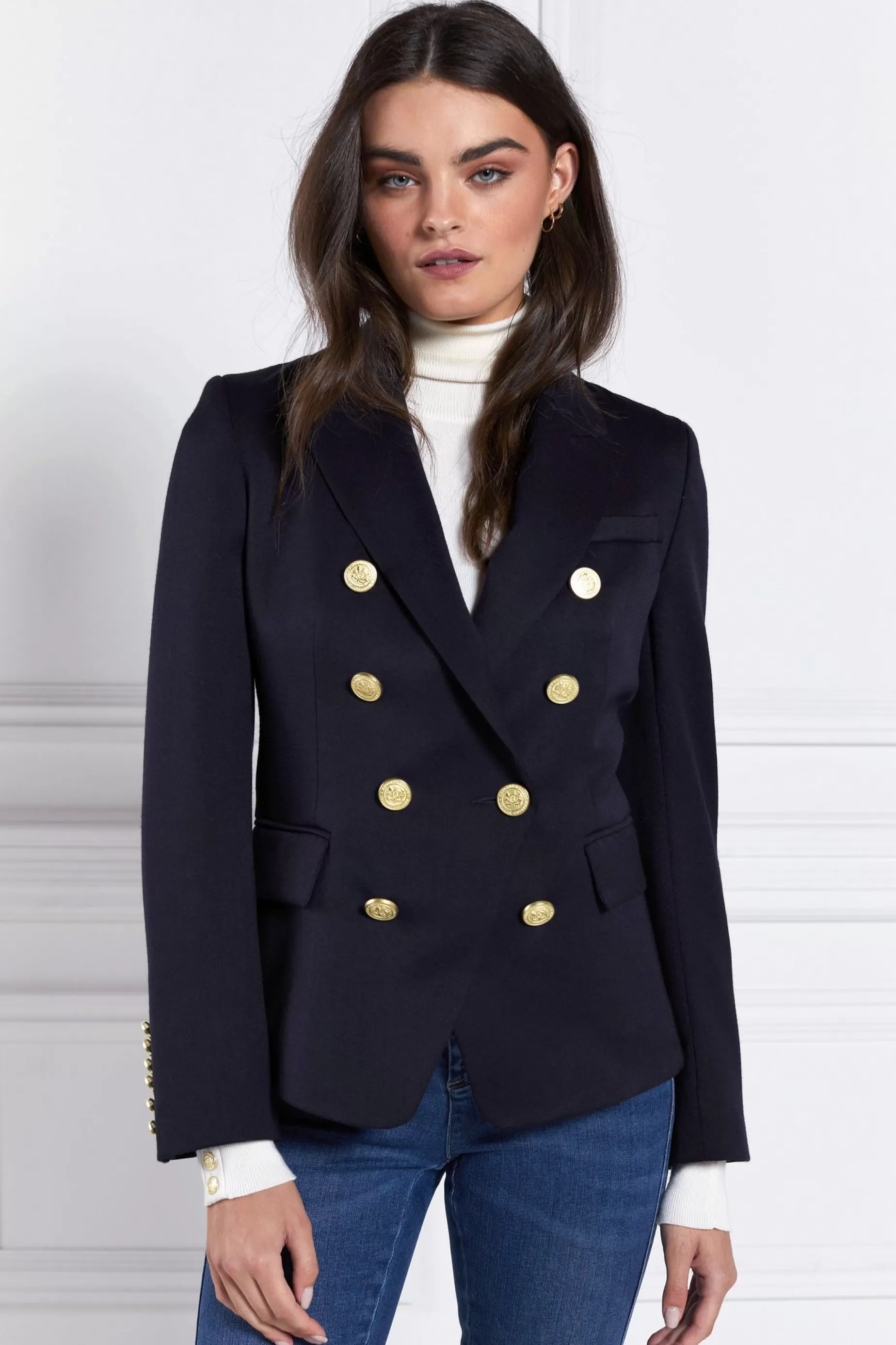 Holland Cooper Blazers | Jackets>Knightsbridge Blazer Navy Barathea