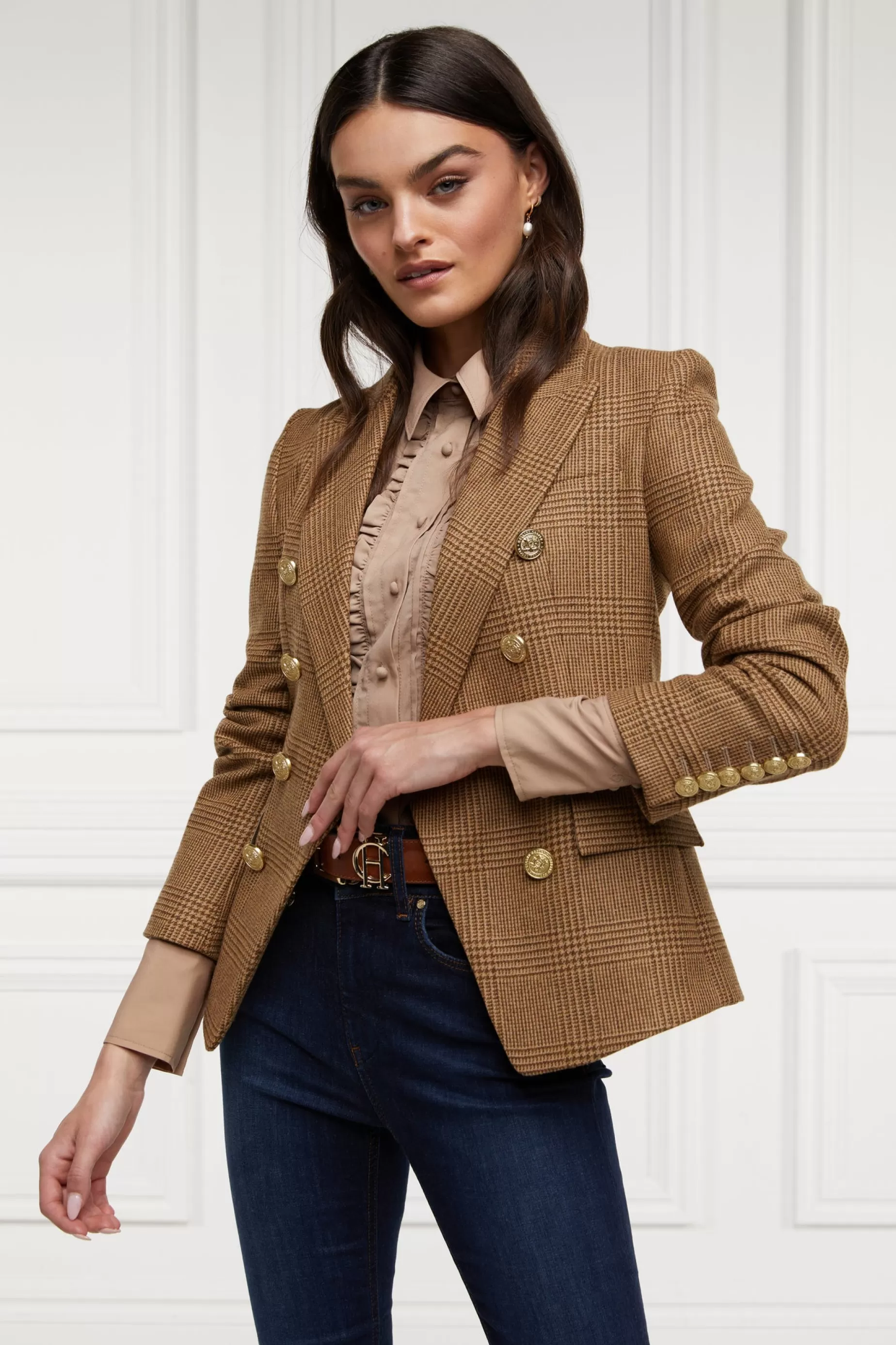 Holland Cooper Blazers | Jackets>Knightsbridge Blazer Tawny