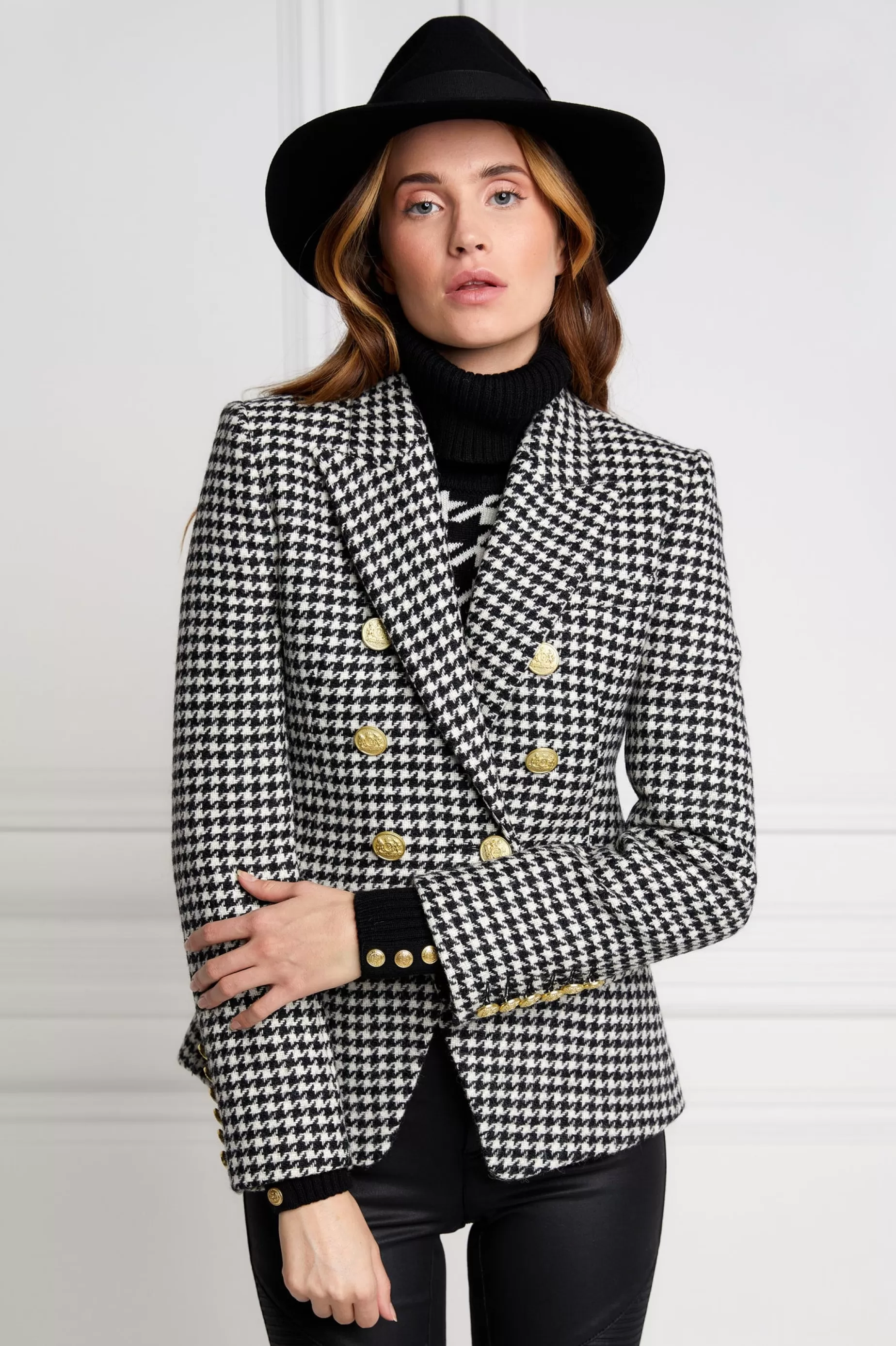 Holland Cooper Blazers | Jackets>Knightsbridge Blazer Houndstooth