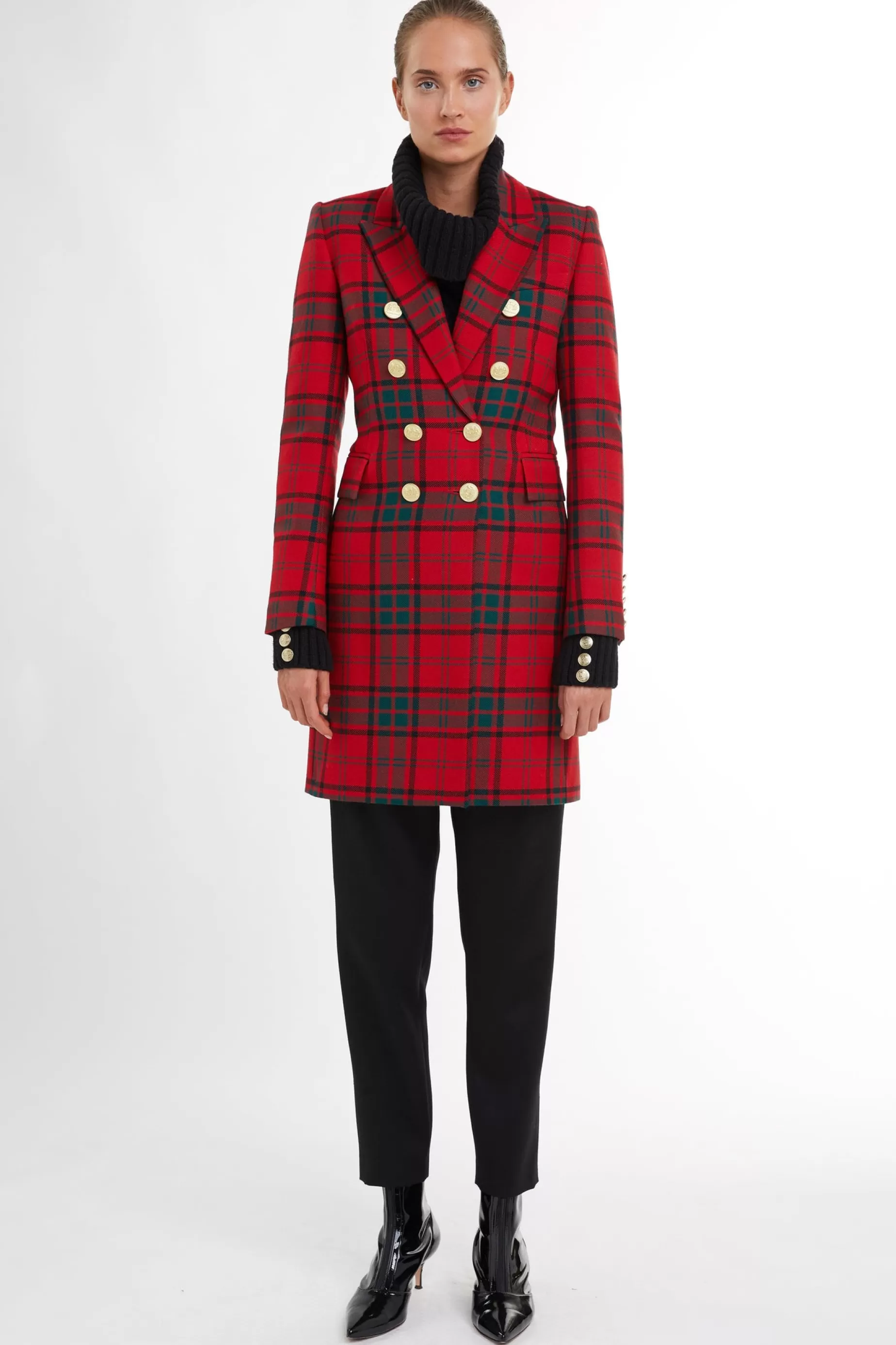 Holland Cooper Coats | In Stock Tailoring>Knightsbridge Coat Red Tartan