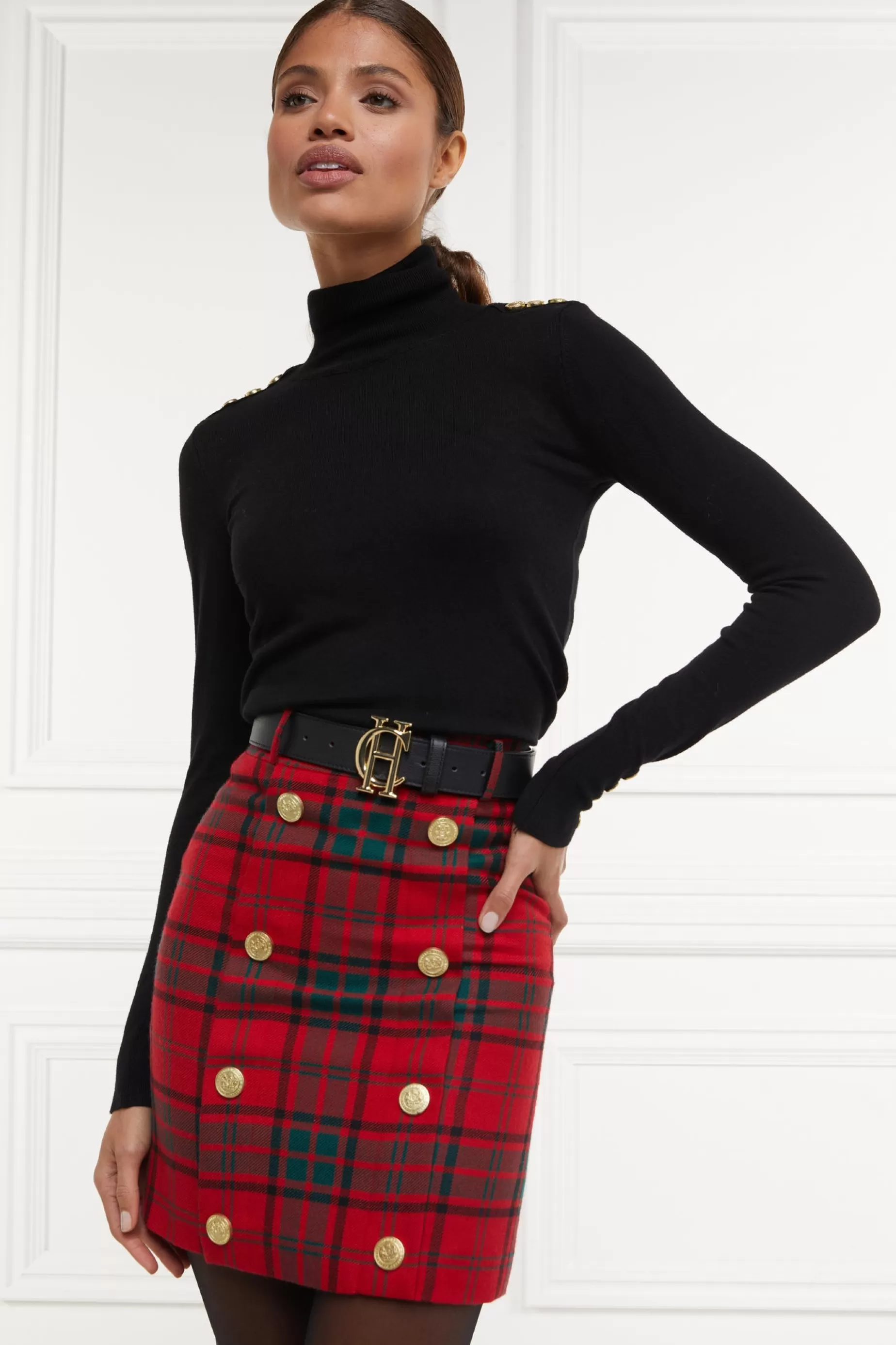 Holland Cooper Skirts | In Stock Tailoring>Knightsbridge Skirt Red Tartan