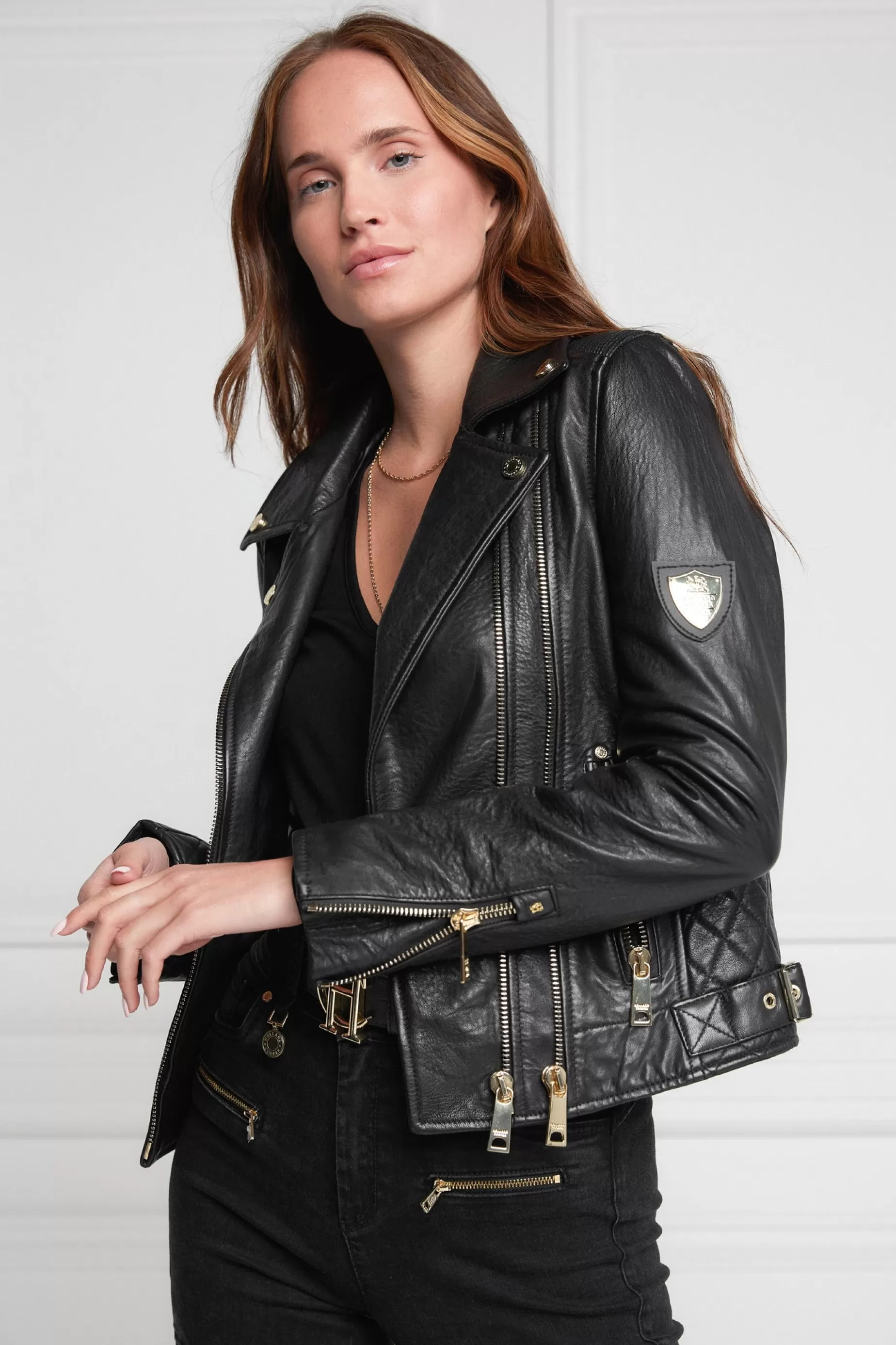 Holland Cooper Jackets | Wardrobe Staples>Leather Biker Jacket