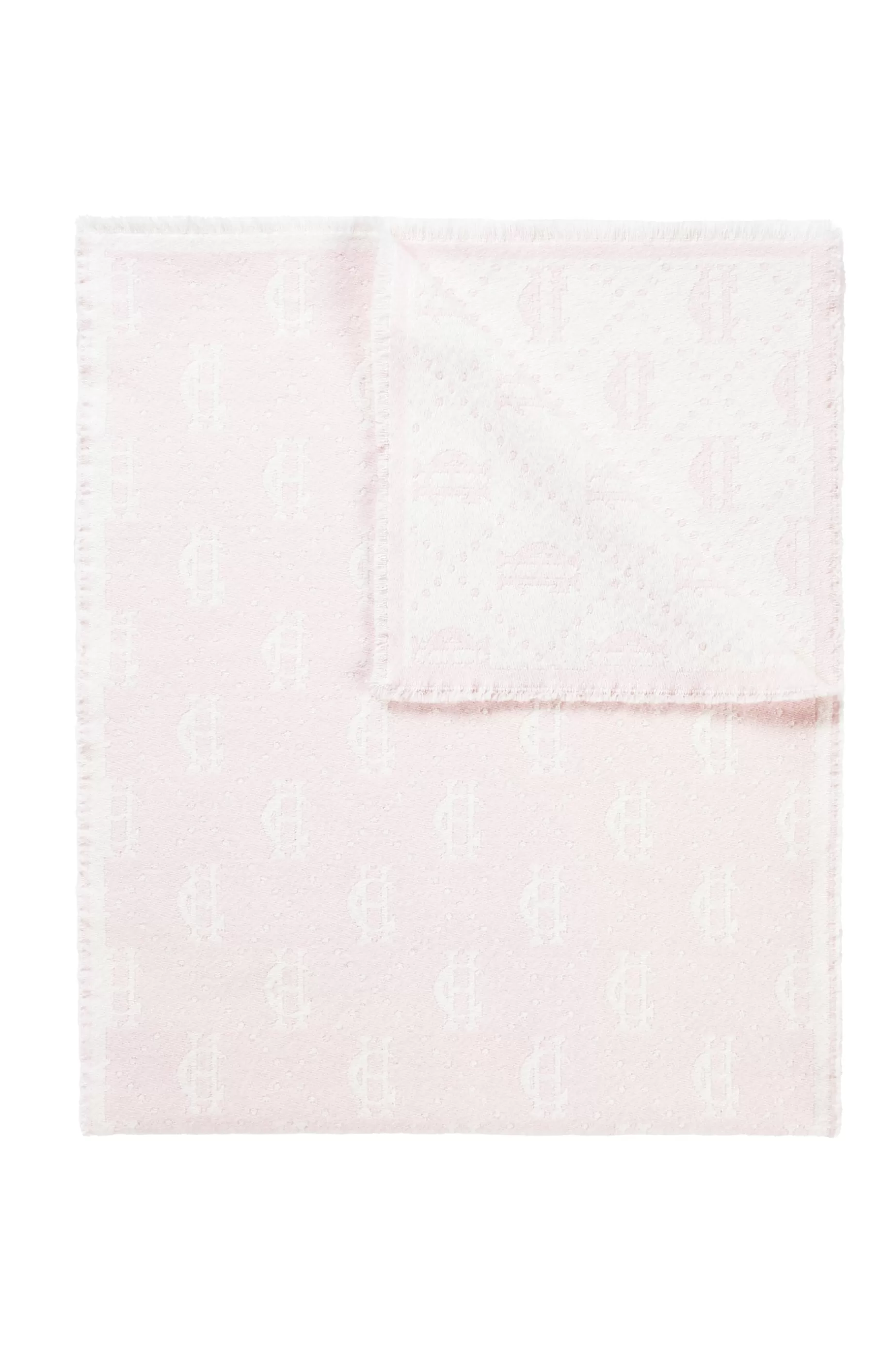 Holland Cooper The Perfect Gesture | Accessories>Lightweight Monogram Scarf Cream Soft Pink