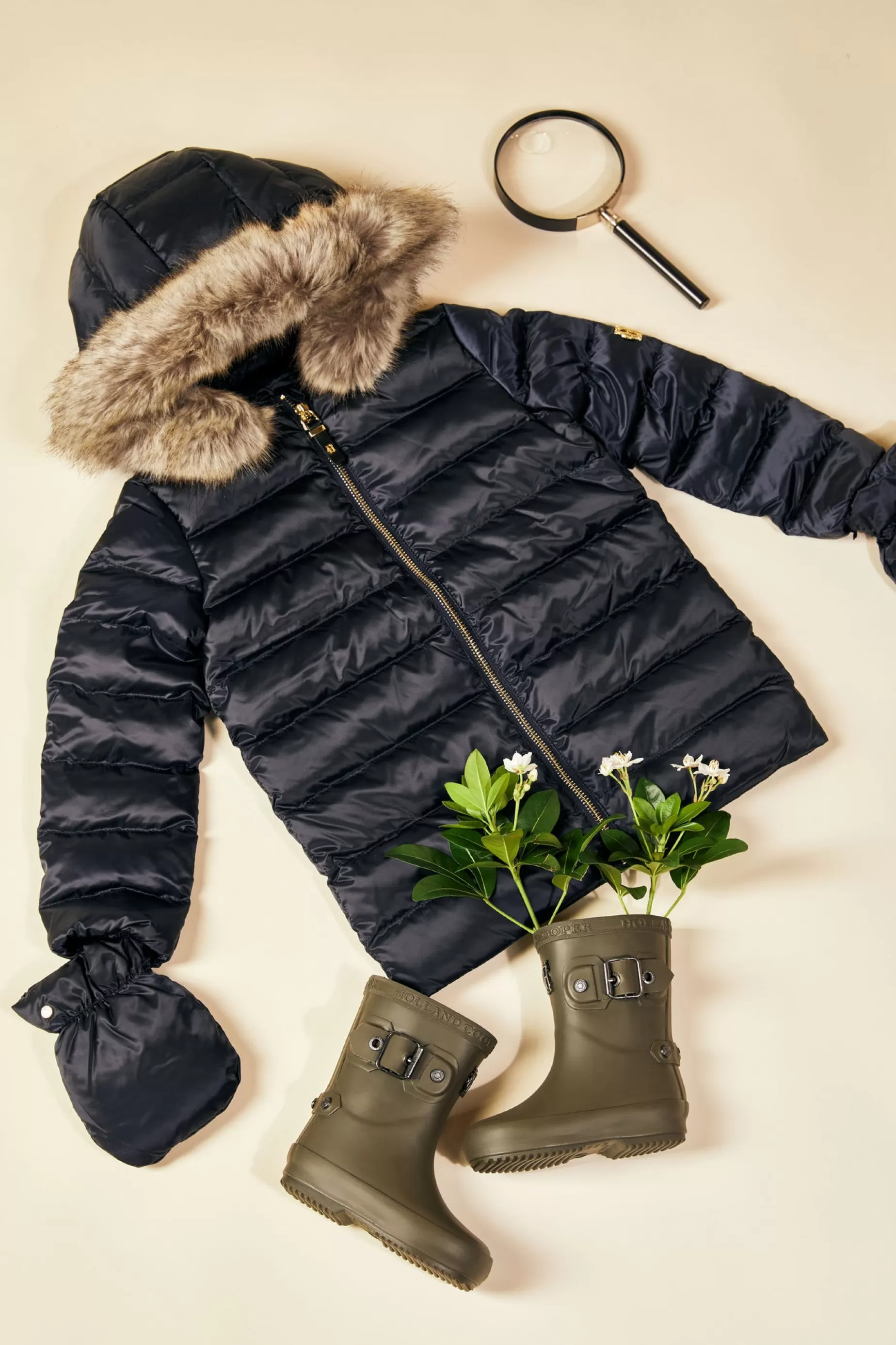 Holland Cooper Little Gifting | The Coat Den>Little Hewitts Puffer Ink Navy