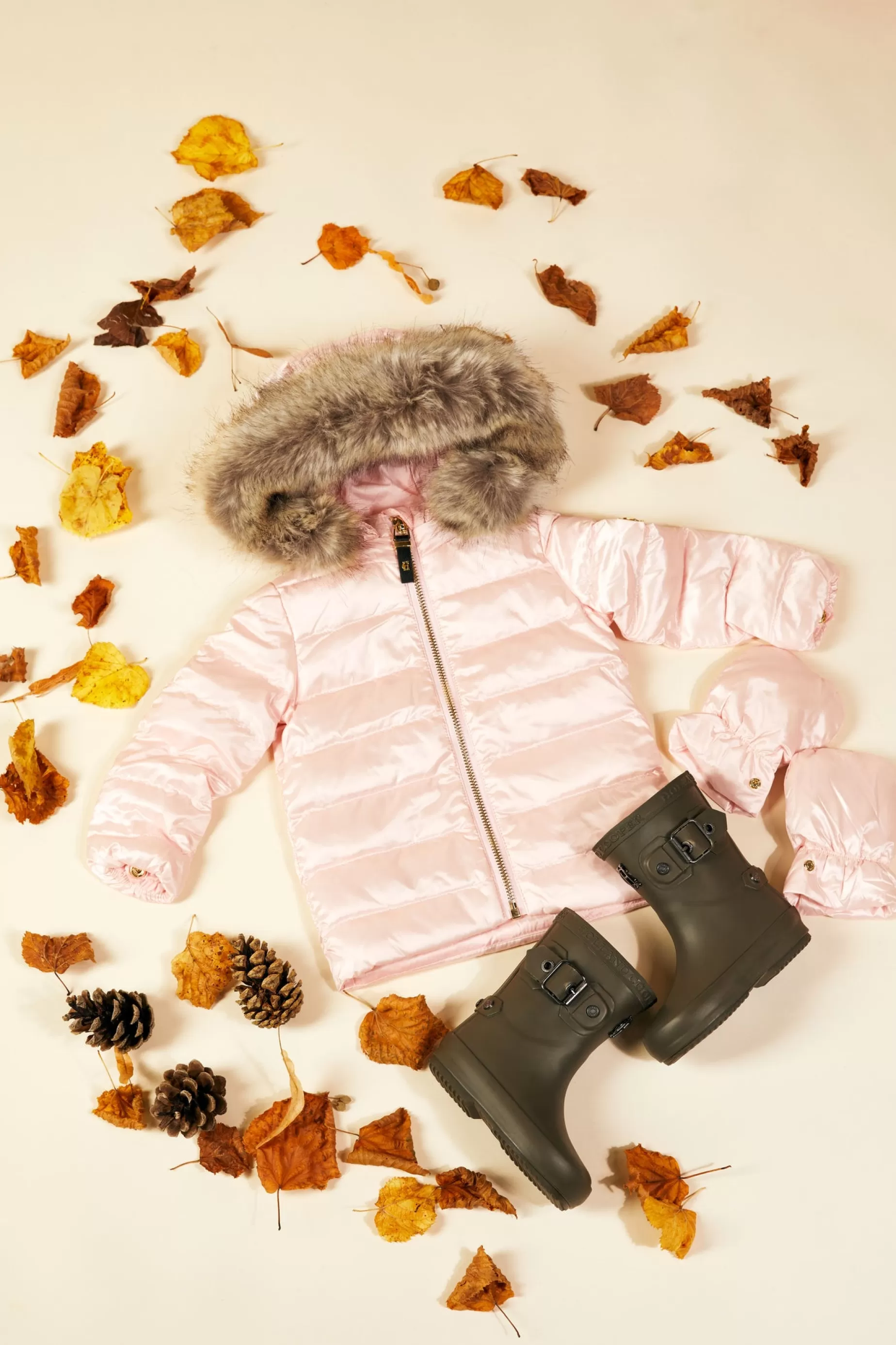 Holland Cooper Little Gifting | The Coat Den>Little Hewitts Puffer Light Pink