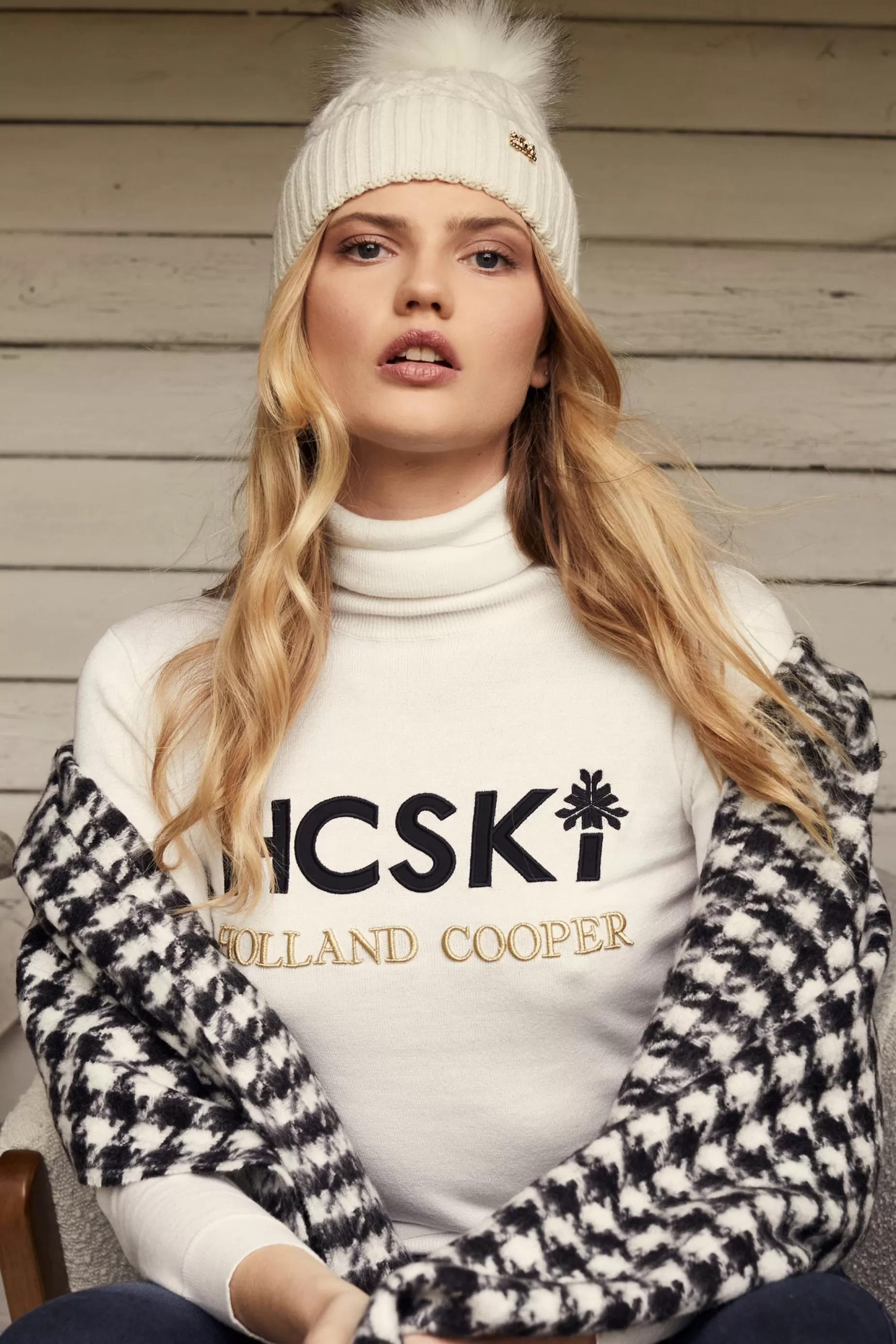 Holland Cooper Knitwear | Knitwear & Thermals>Logo Ski Knit Winter White