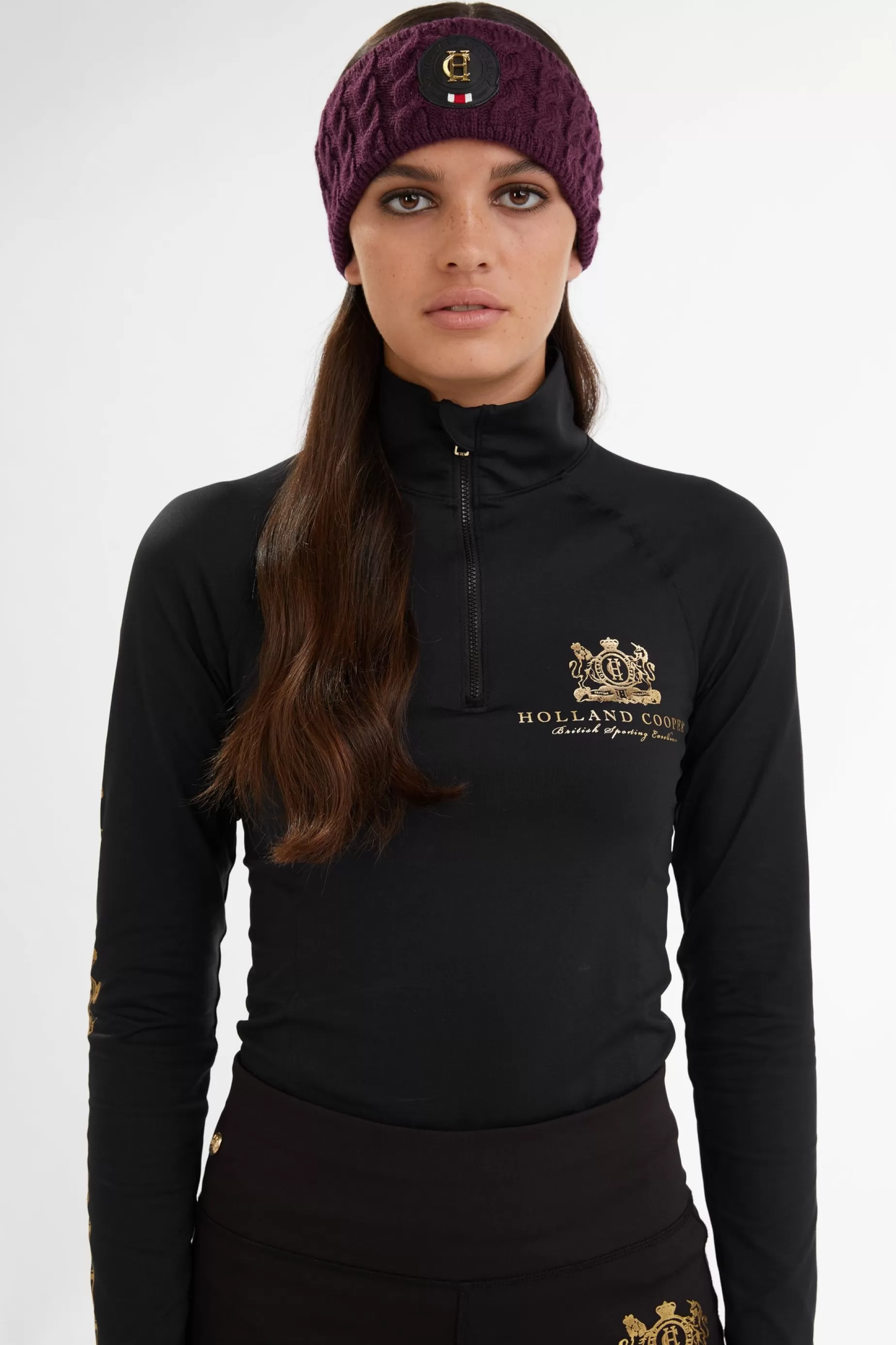 Holland Cooper Headwear | Accessories>Luxe Cable Knit Headband Mulberry