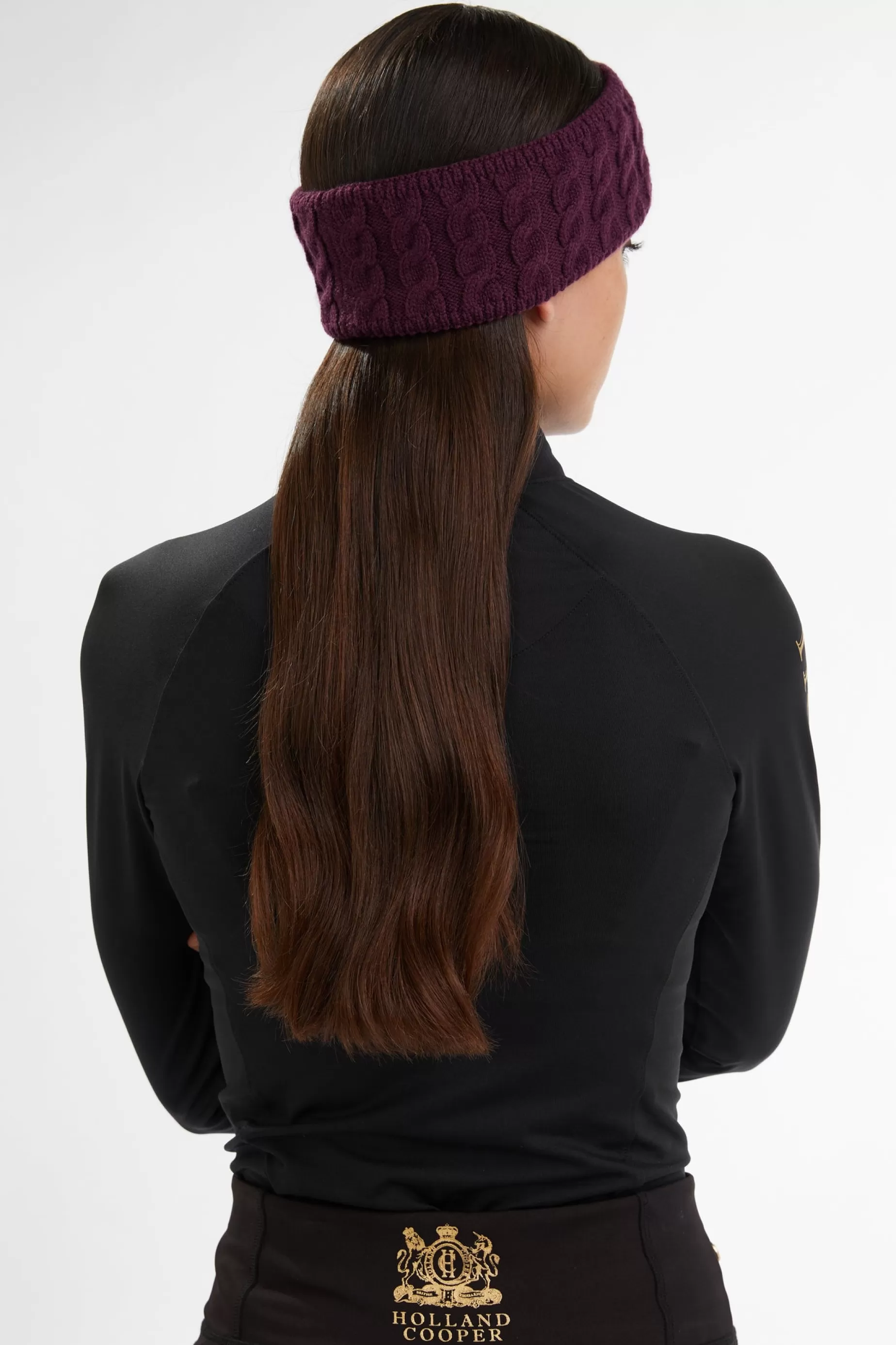 Holland Cooper Headwear | Accessories>Luxe Cable Knit Headband Mulberry