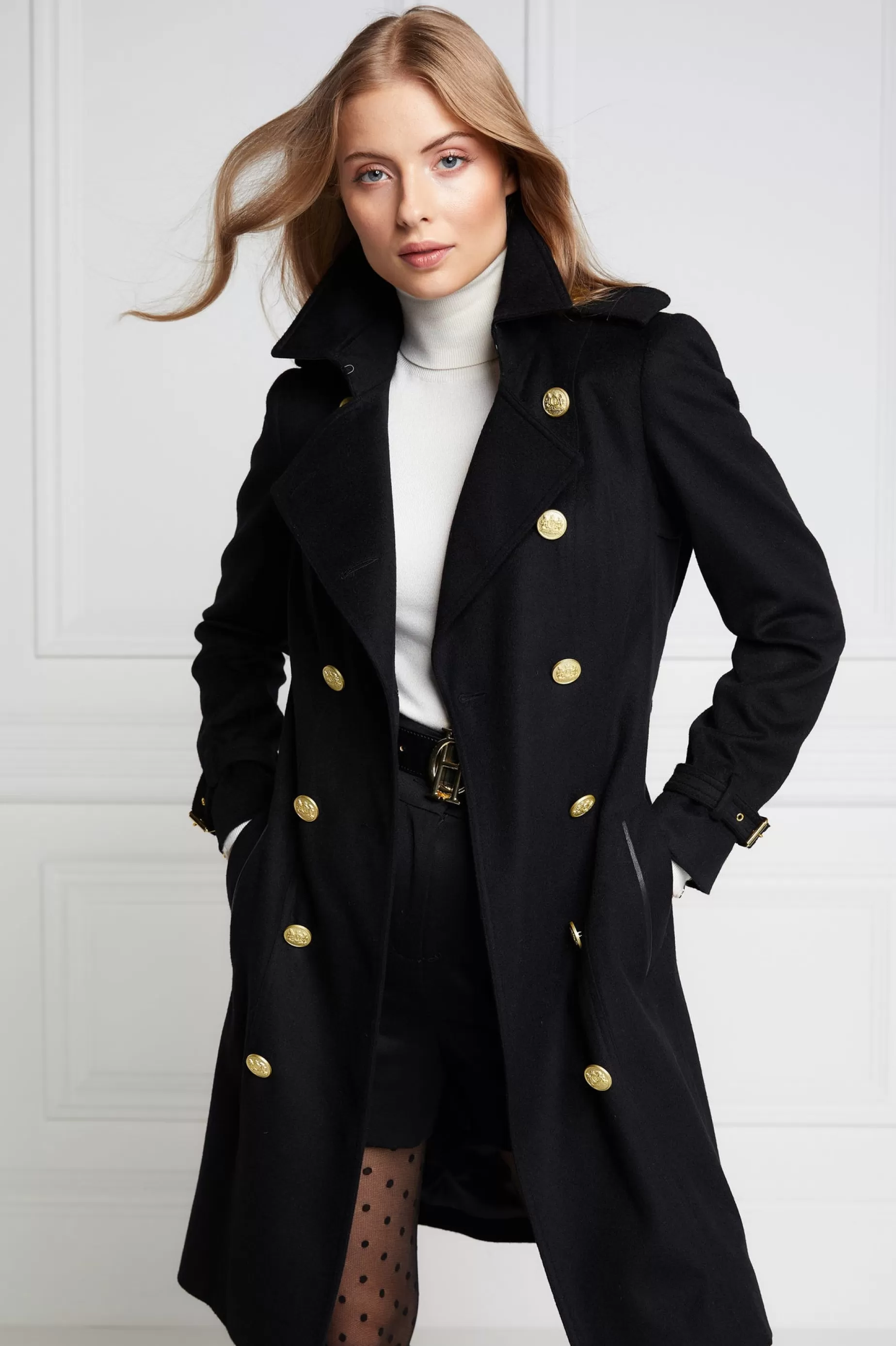 Holland Cooper Trench Coats | Coats>Marlborough Trench Coat Soft Black