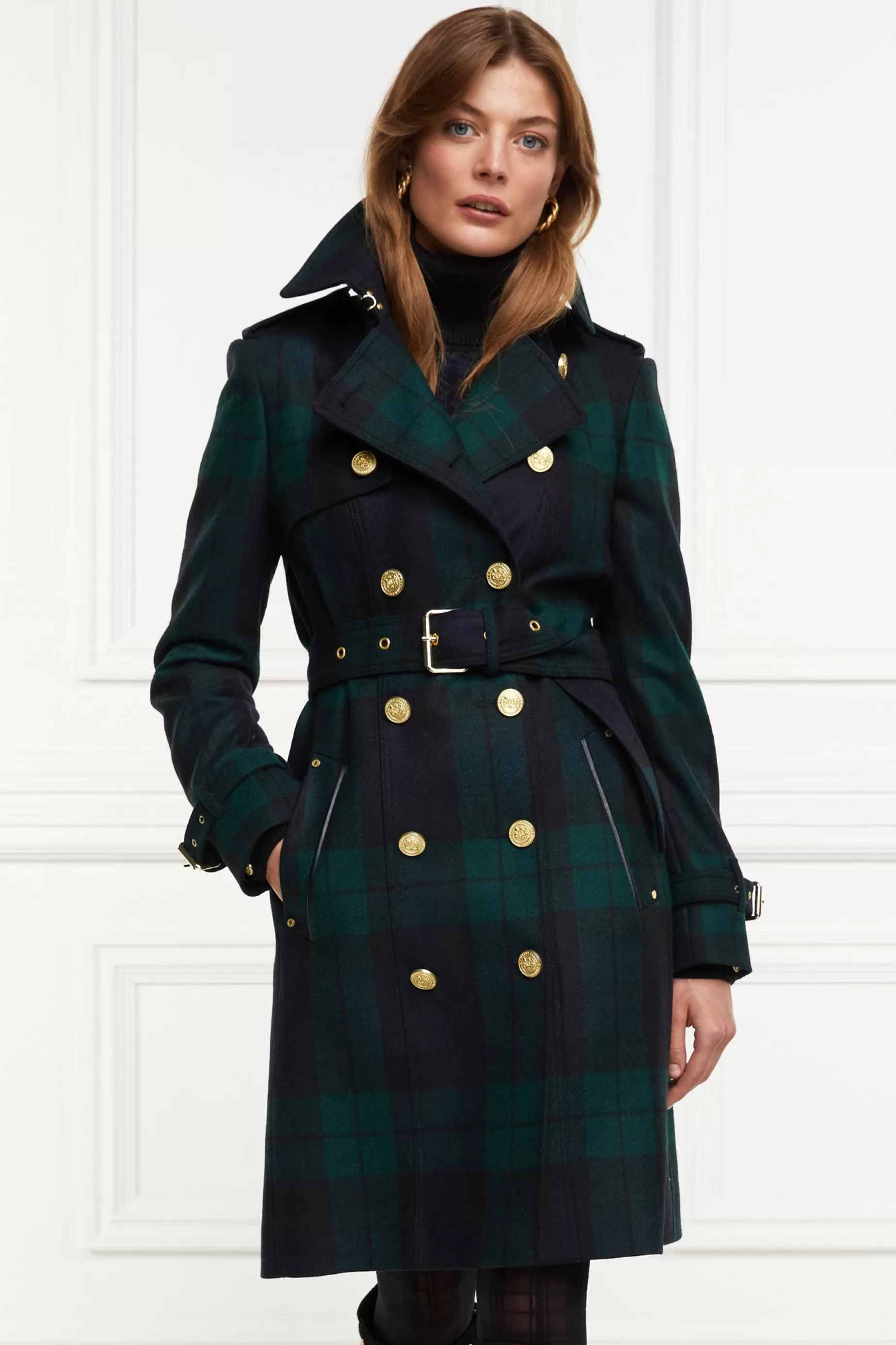 Holland Cooper Trench Coats | Coats>Marlborough Trench Coat Blackwatch