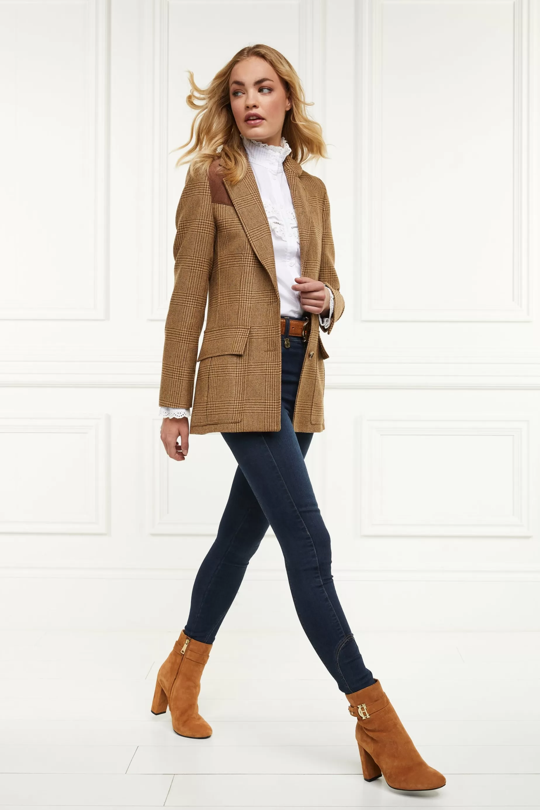 Holland Cooper Bestsellers | Footwear>Mayfair Suede Ankle Boot Tan