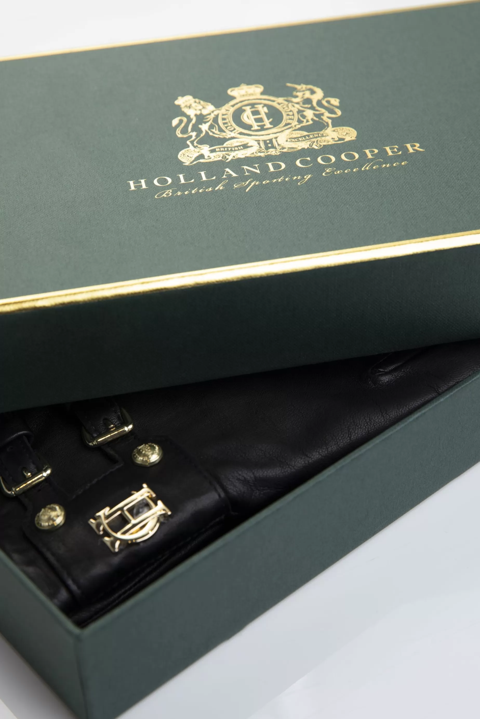 Holland Cooper Accessories | Shop Women>Monogram Leather Gloves Black