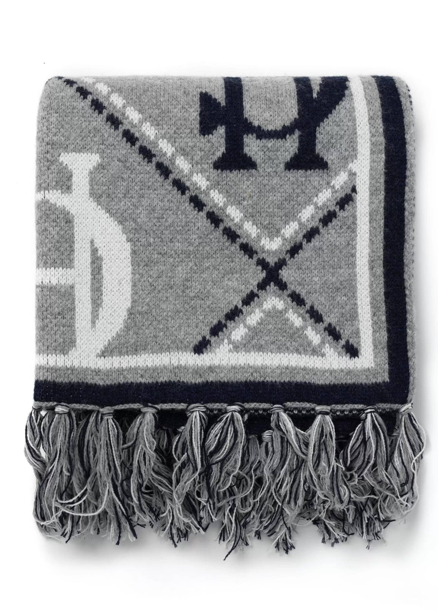 Holland Cooper Equestrian Gifting | Equestrian Gifting>Monogram Scarf Grey Marl