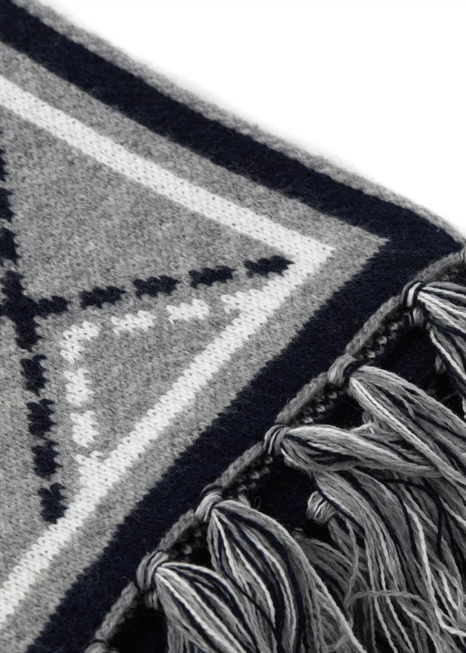 Holland Cooper Equestrian Gifting | Equestrian Gifting>Monogram Scarf Grey Marl