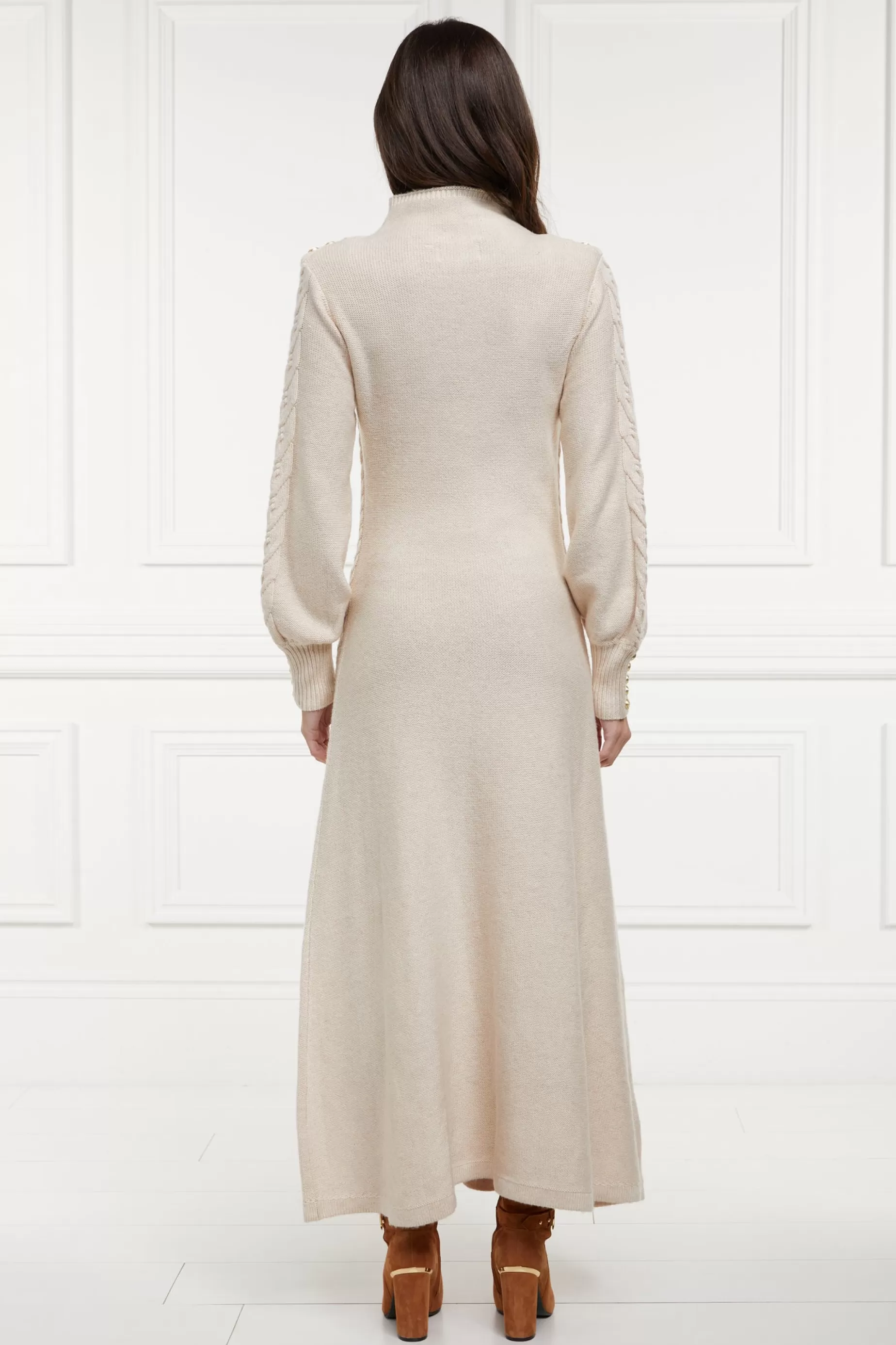 Holland Cooper Dresses | Knitwear>Rachel Maxi Dress Oatmeal