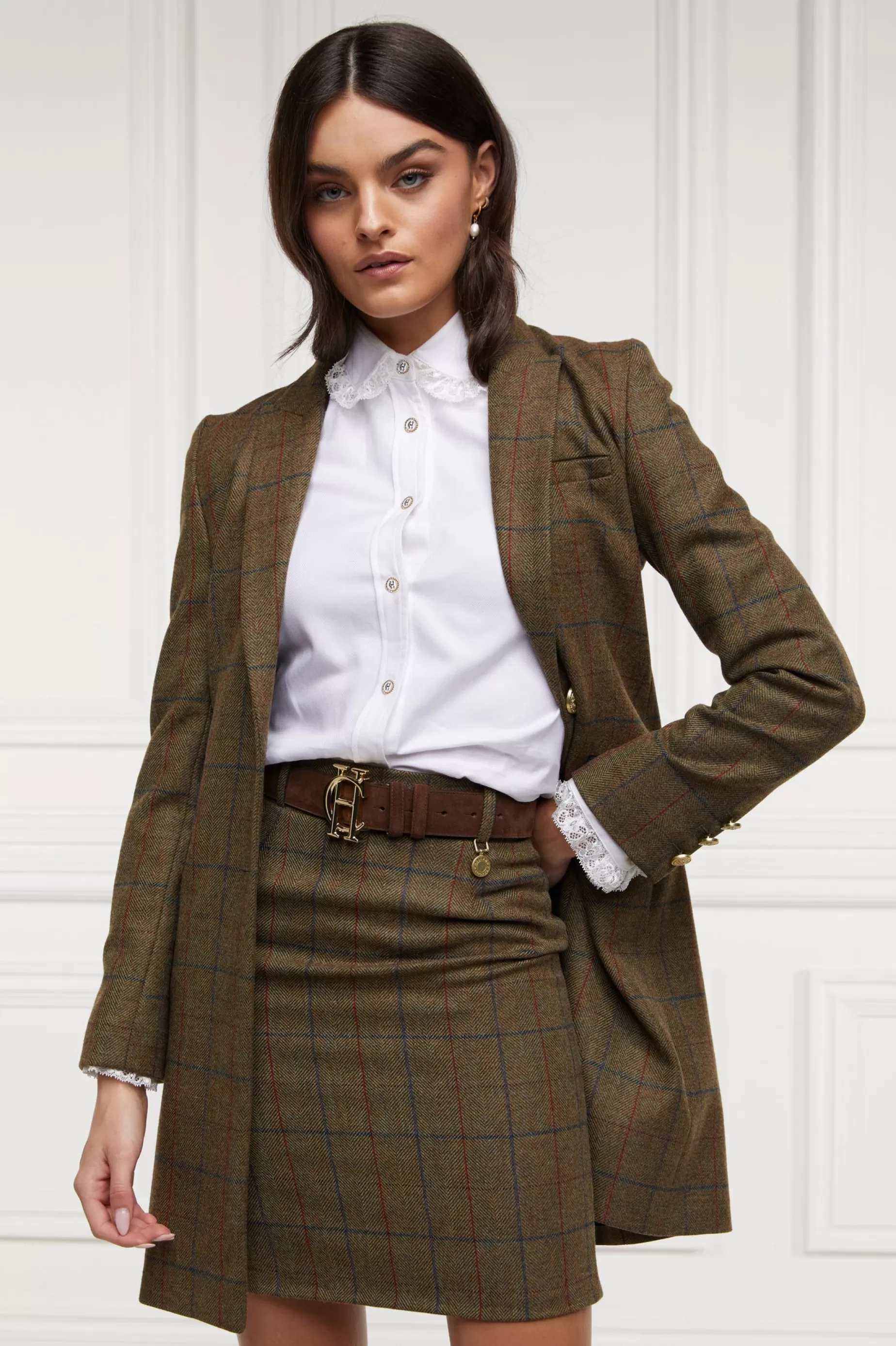 Holland Cooper Skirts | In Stock Tailoring>Regency Skirt Glen Green