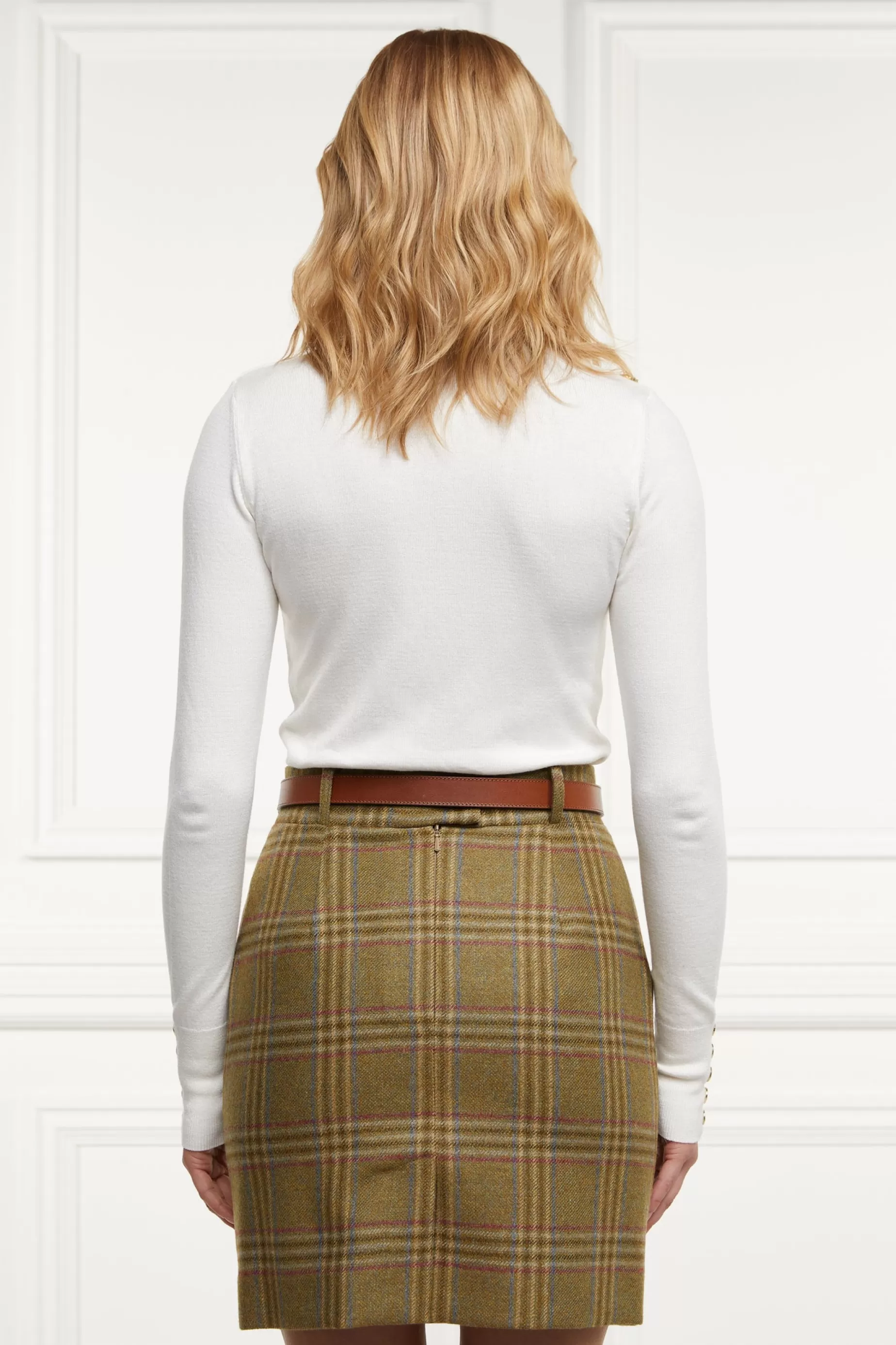 Holland Cooper Skirts>Regency Skirt Avebury Green Check