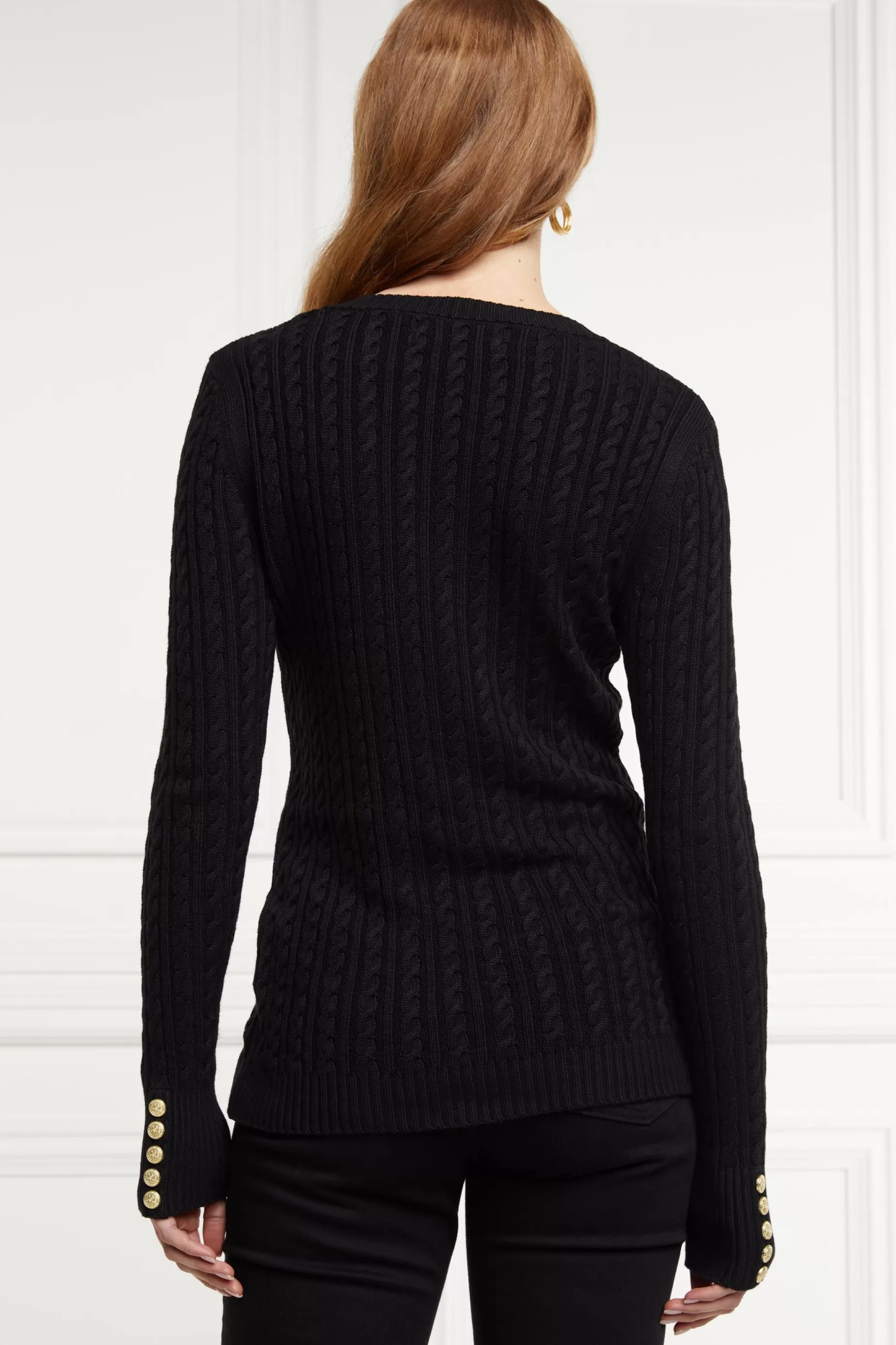 Holland Cooper Knitwear | Bump Friendly Collection>Seattle V-Neck Knit Black